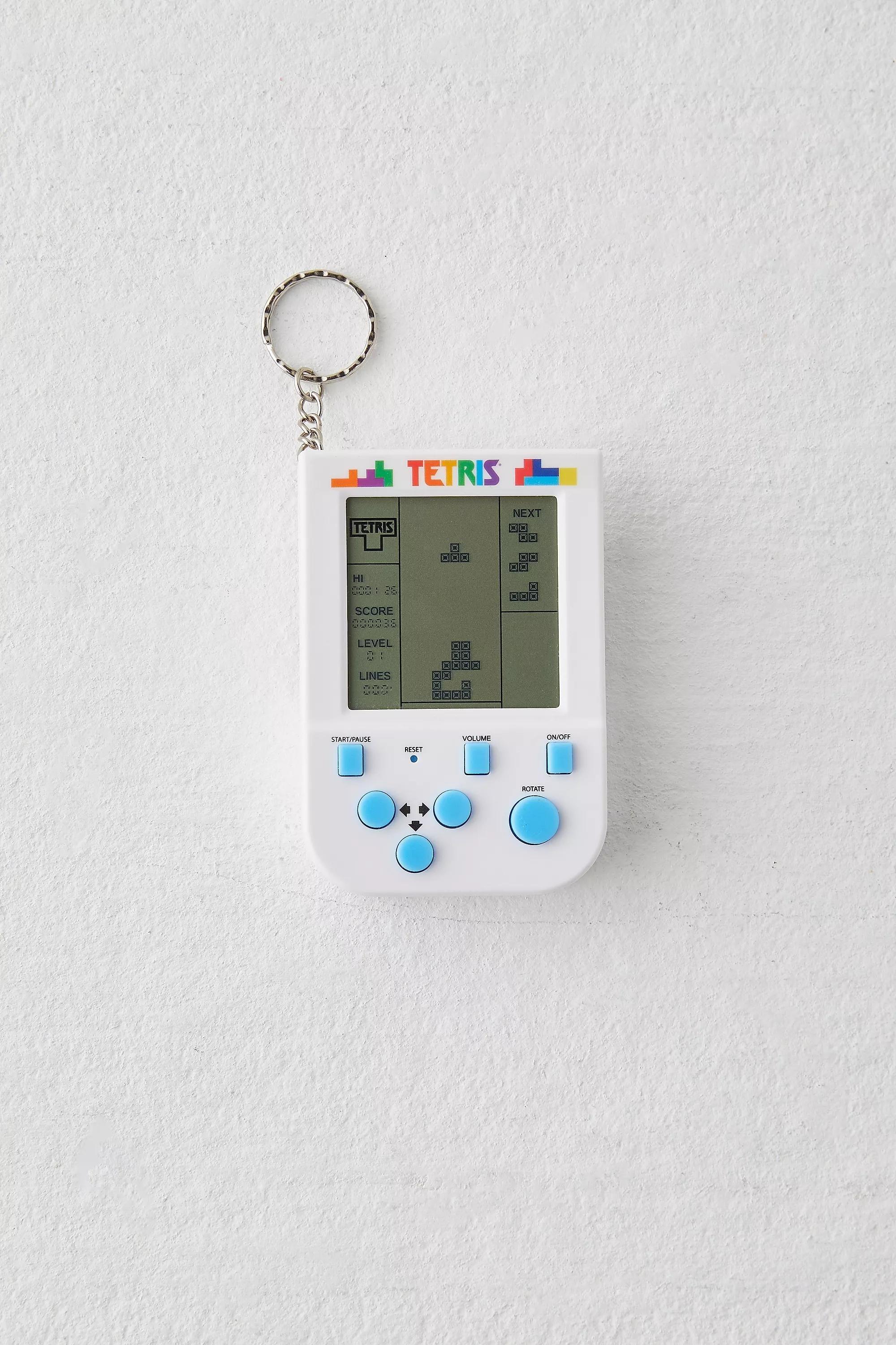 White Tetris Game Keyring, WHT, large image number 1