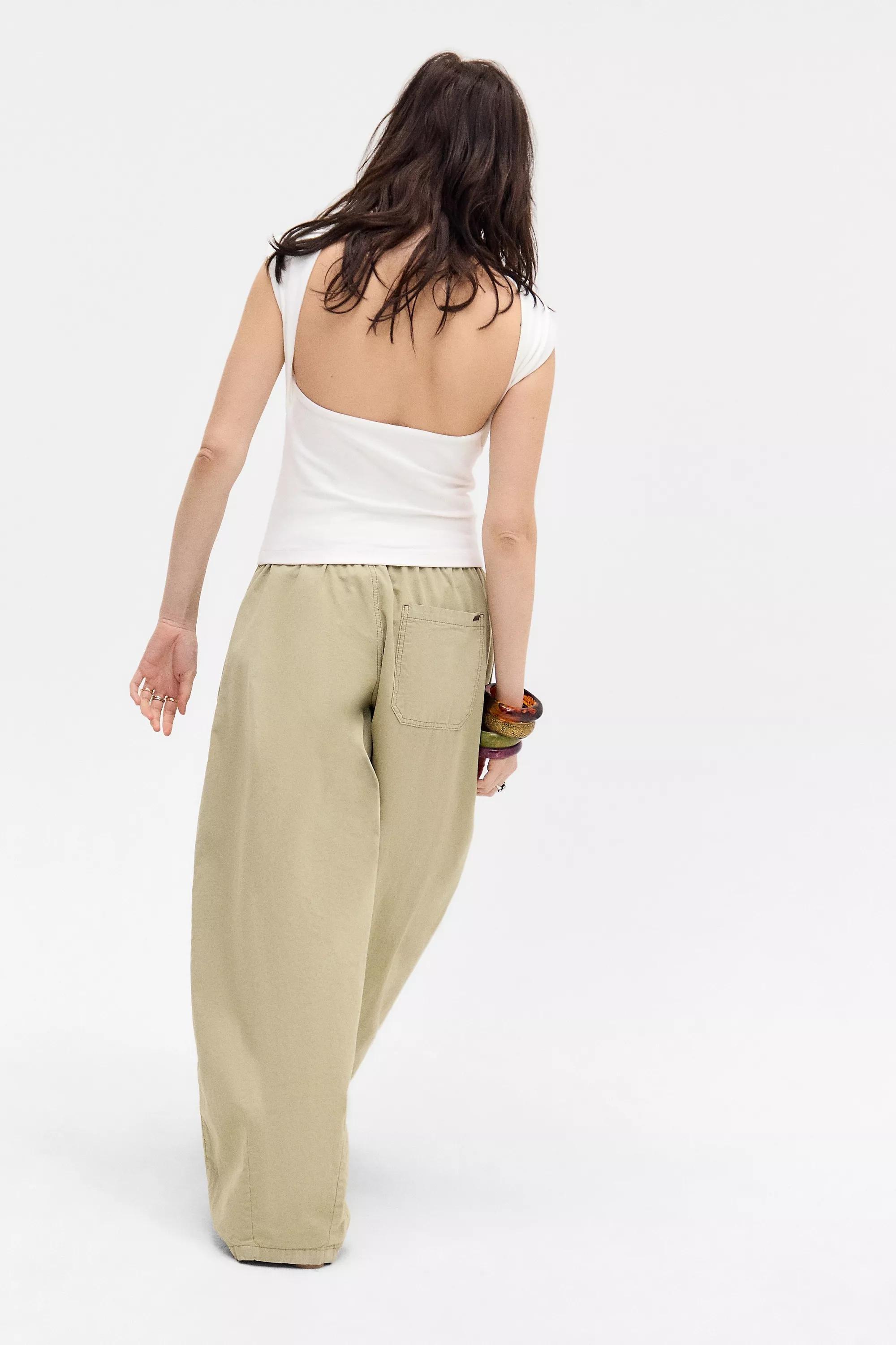 White Uo Lia Short Sleeve Backless Cotton Top, WHT, large image number 1