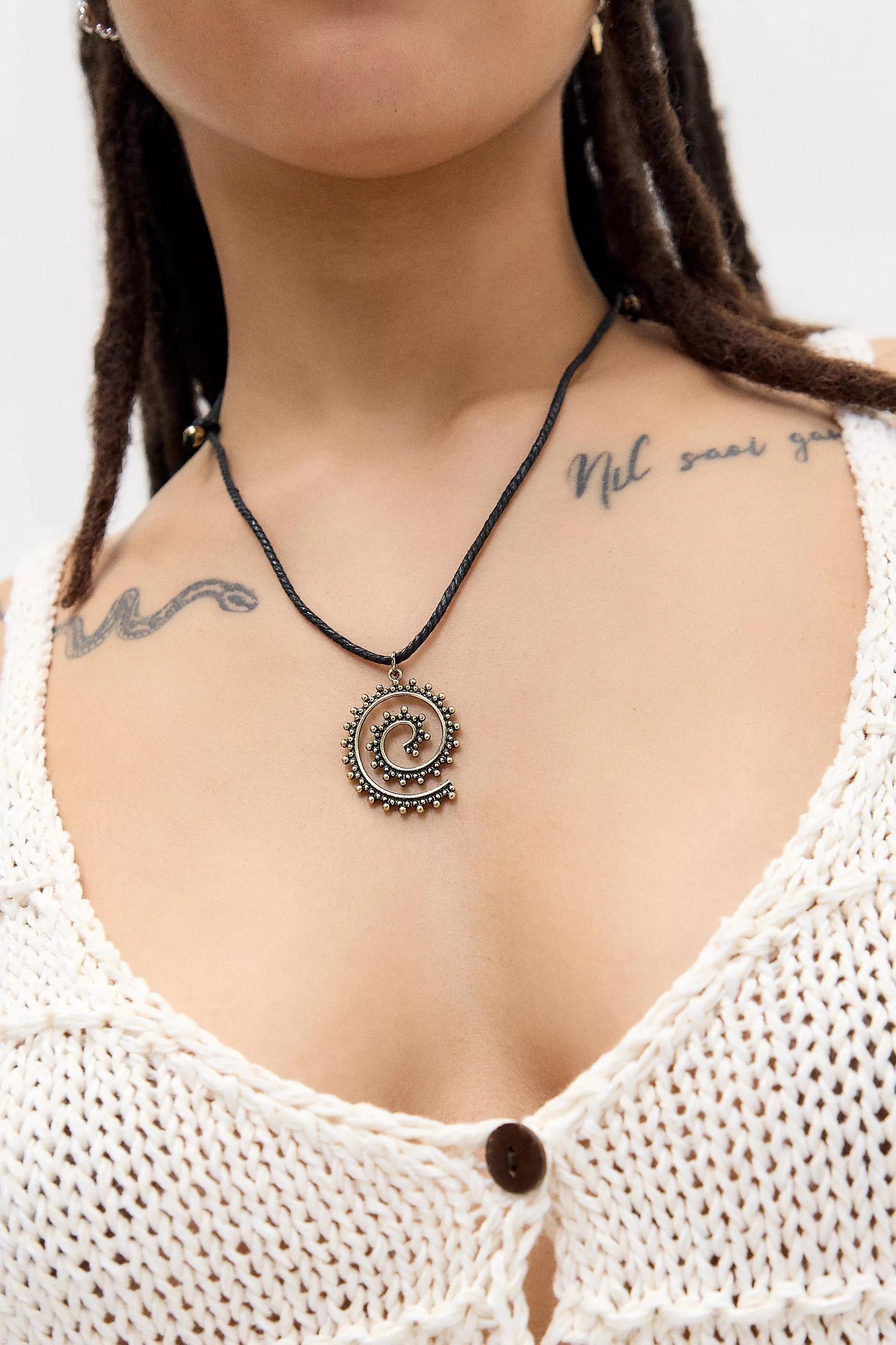 Gold Silence + Noise Ornate Spiral Choker Necklace, GOLD, large image number 1