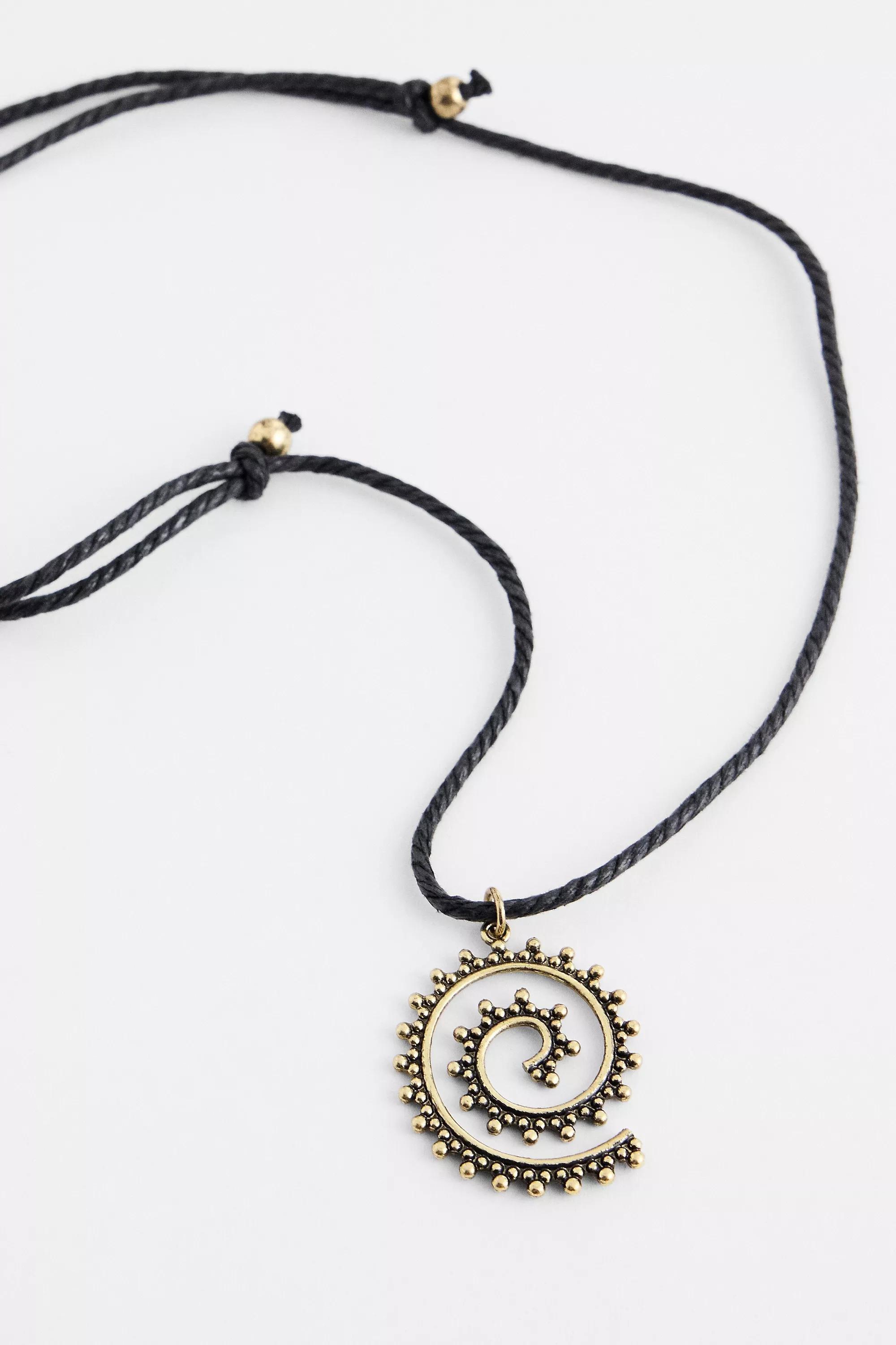 Gold Silence + Noise Ornate Spiral Choker Necklace, GOLD, large image number 2