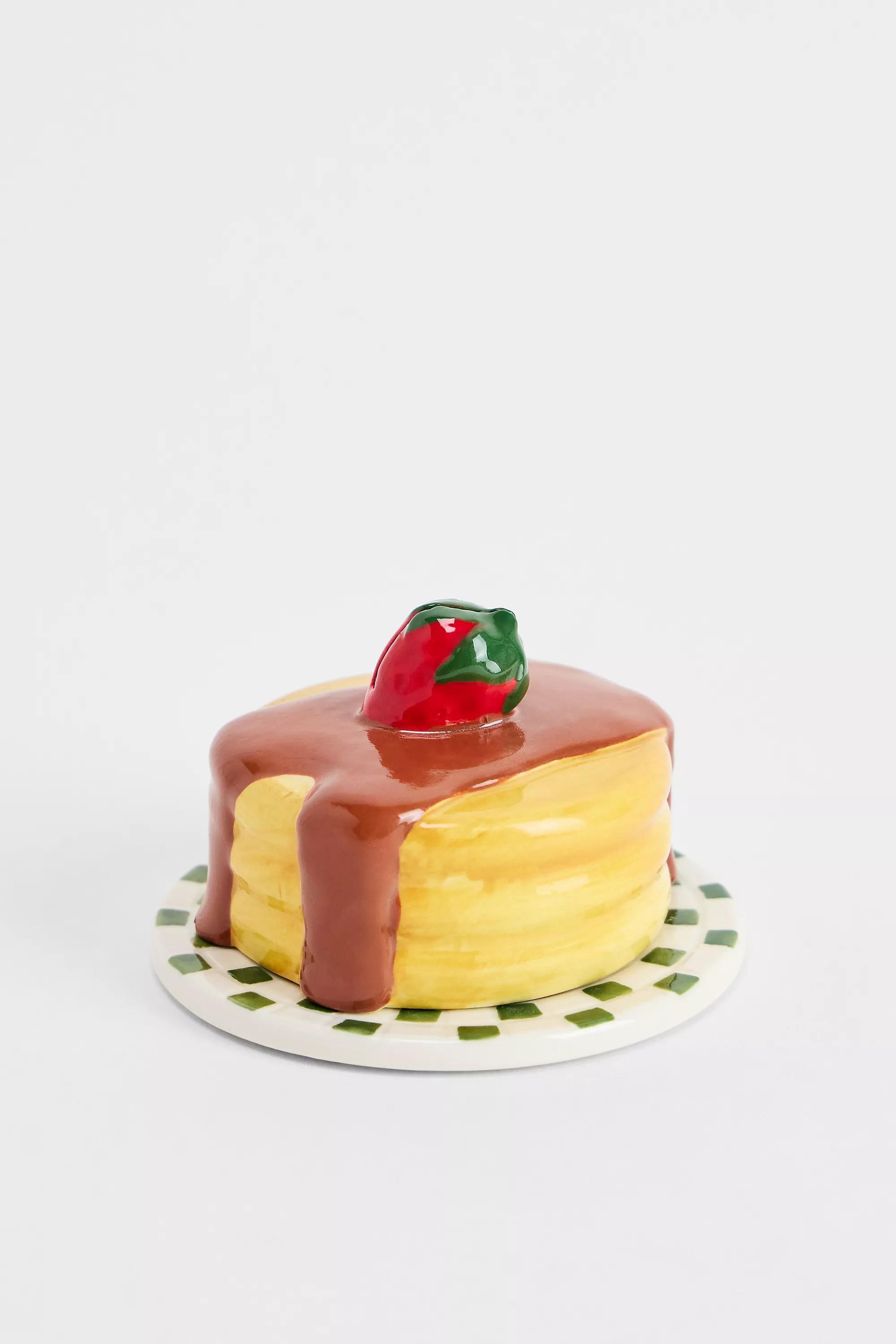 Brown Pancake Ceramic Photo Holder, BRN, large image number 1