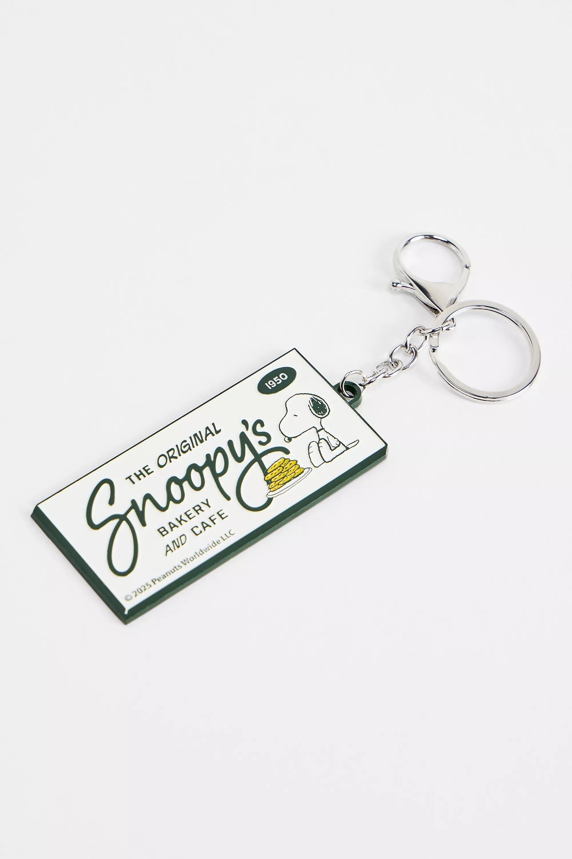 White Snoopy Cafe Keyring, ASSORT, large image number 1