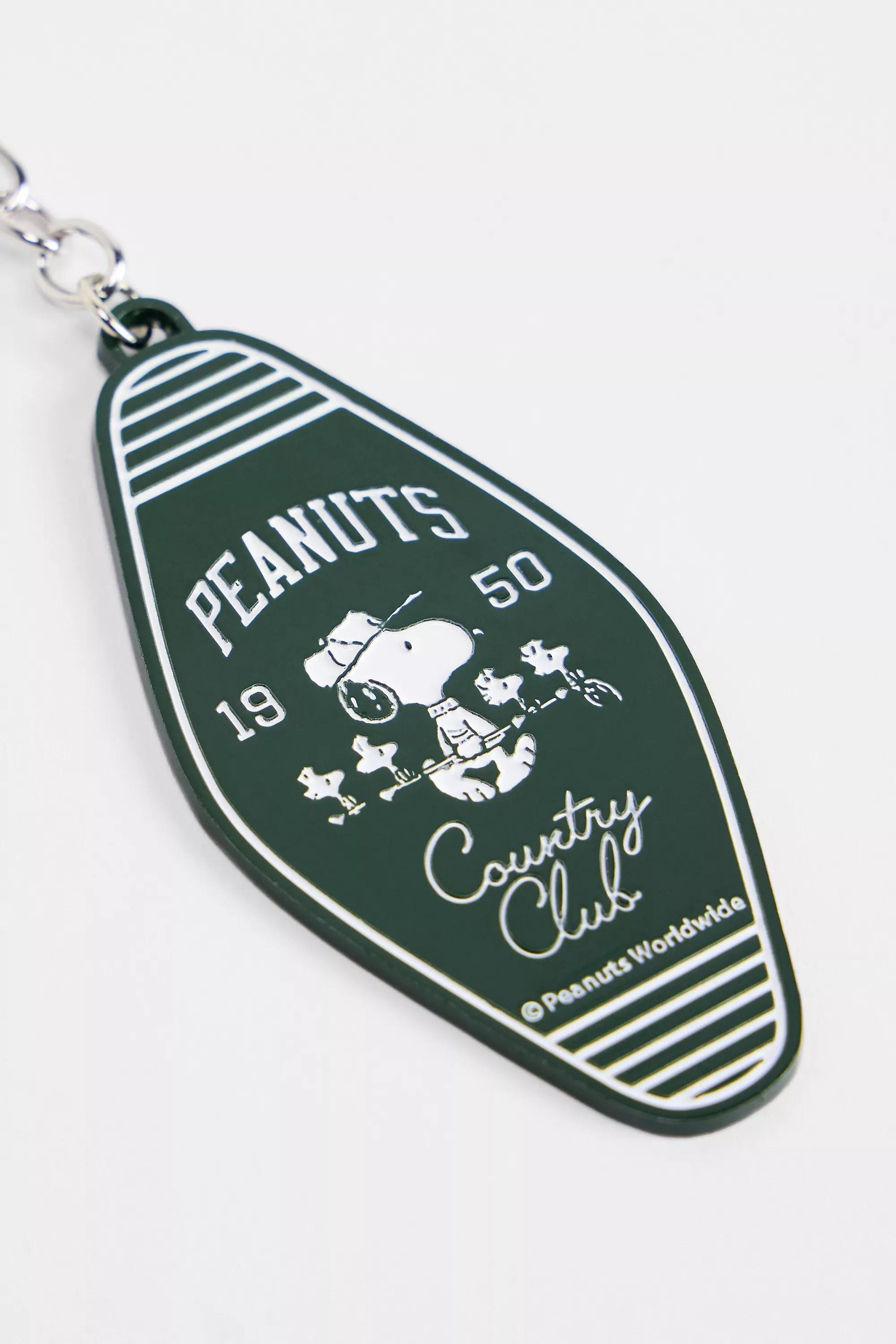 Green Snoopy Motel Keyring, D GREEN, medium