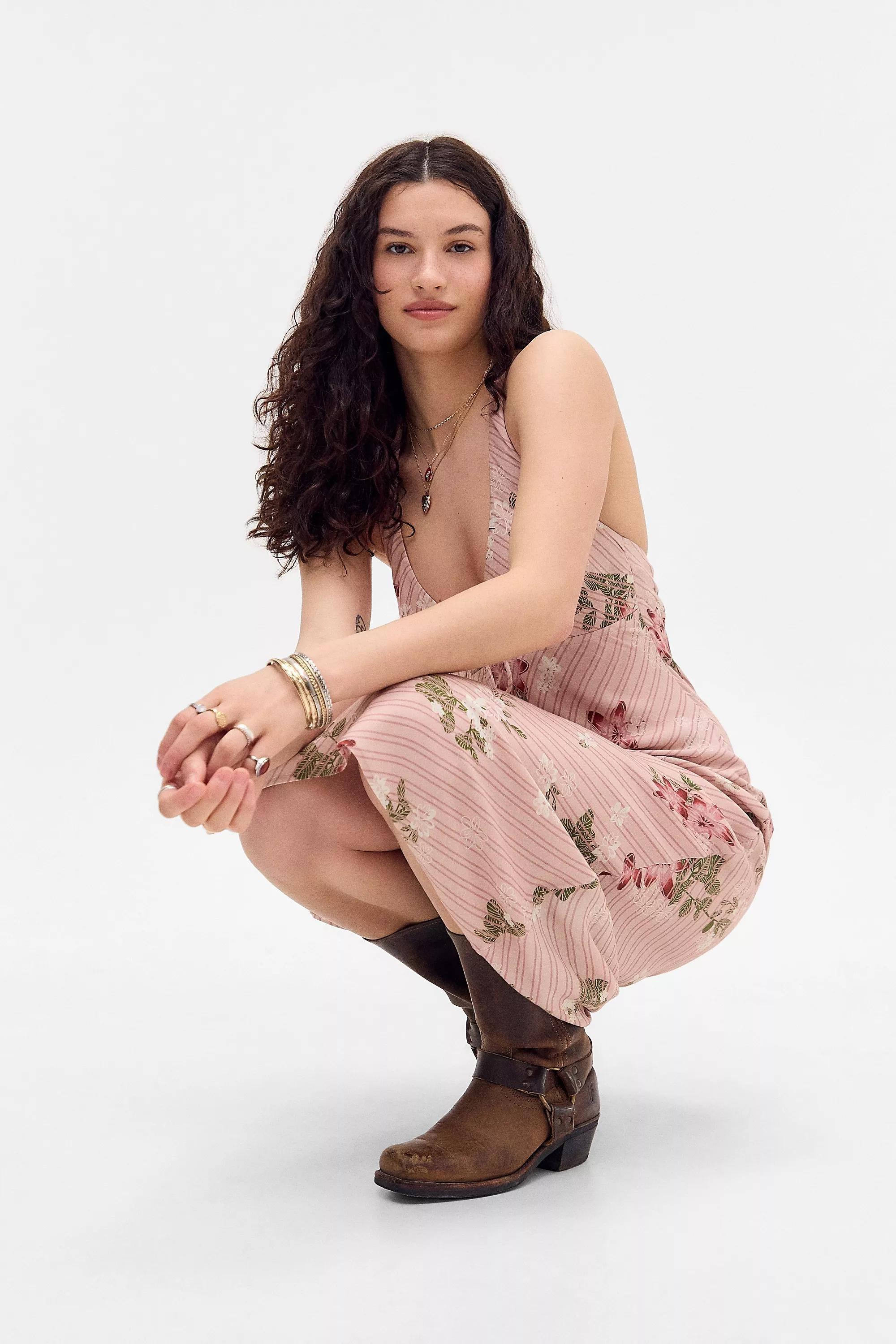 Pink Caley Light Before Dark Halter Dress, , large image number 0
