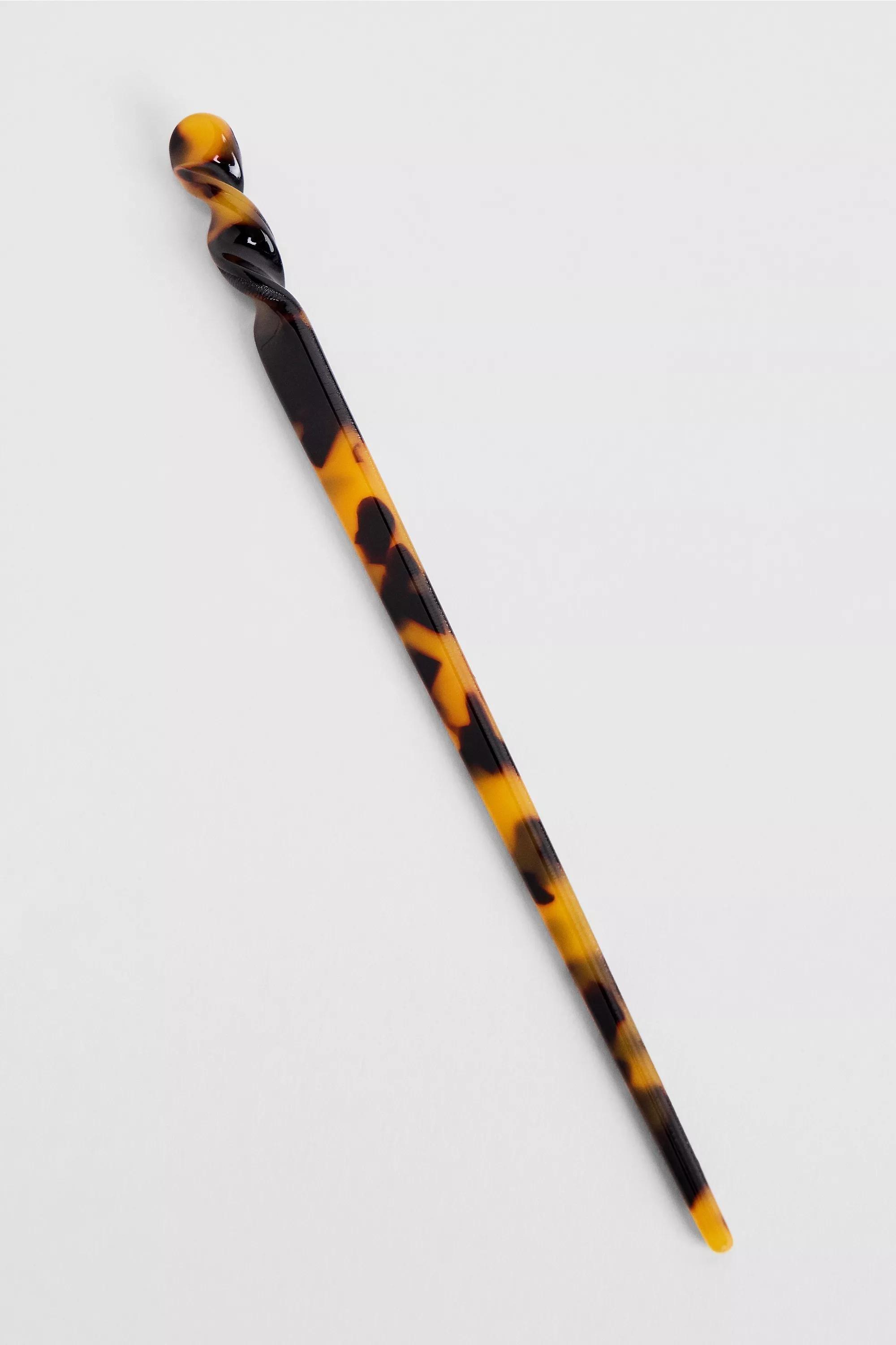 Brown Tort French Hair Pin, BRN, large image number 1