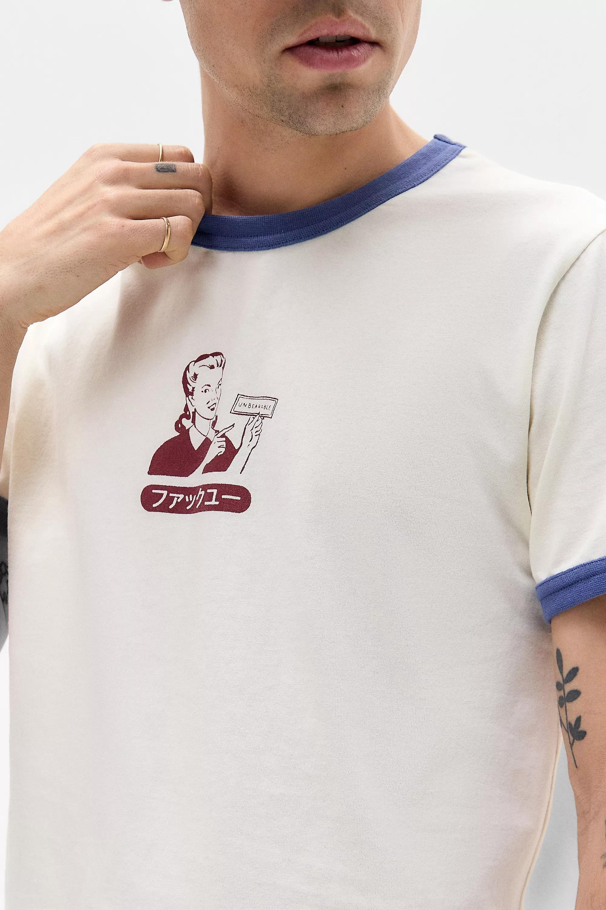 Cream Uo Unbearable Ringer T-Shirt, , large image number 2