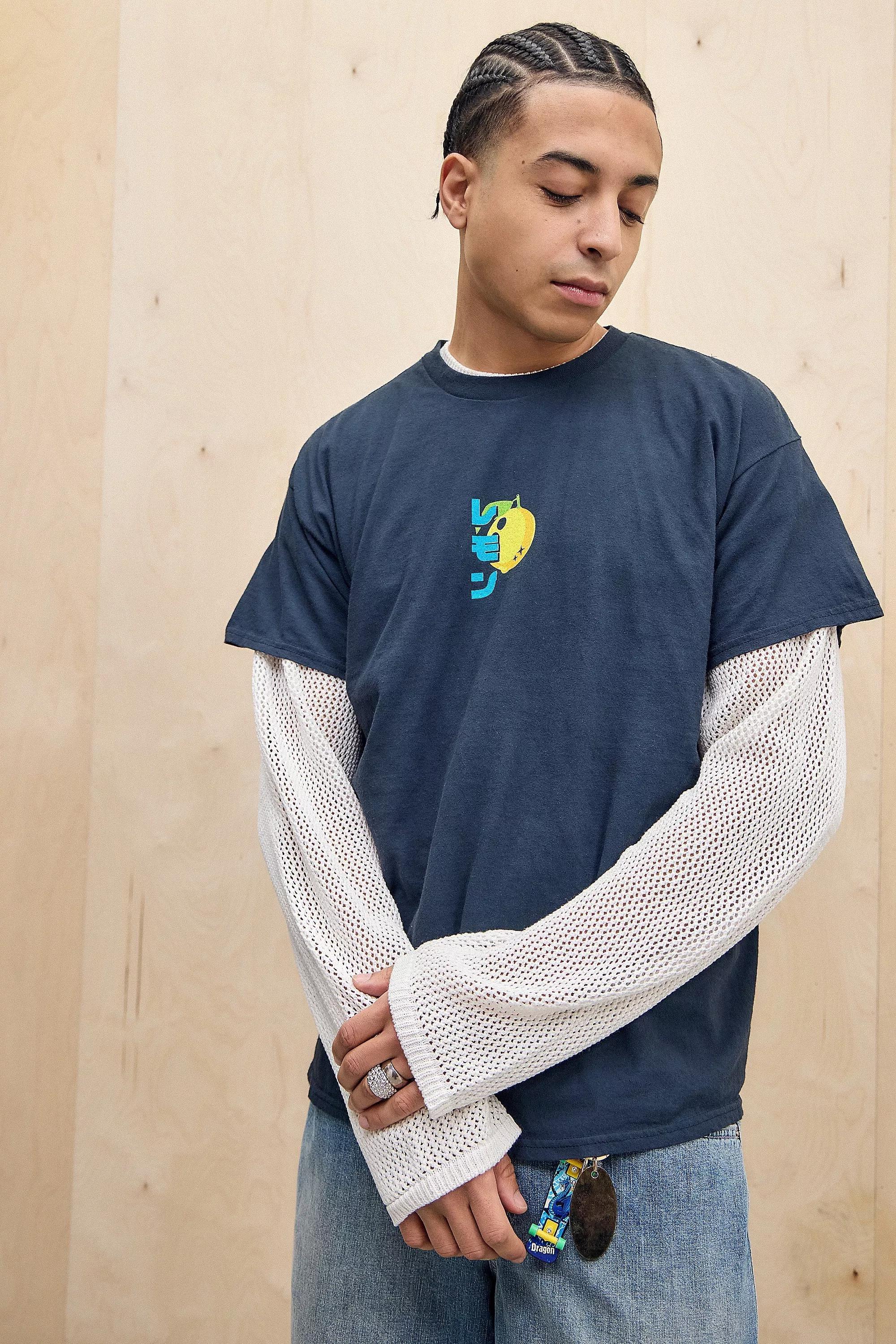 Navy Uo Asiatic Soda Can T-Shirt, , large image number 1