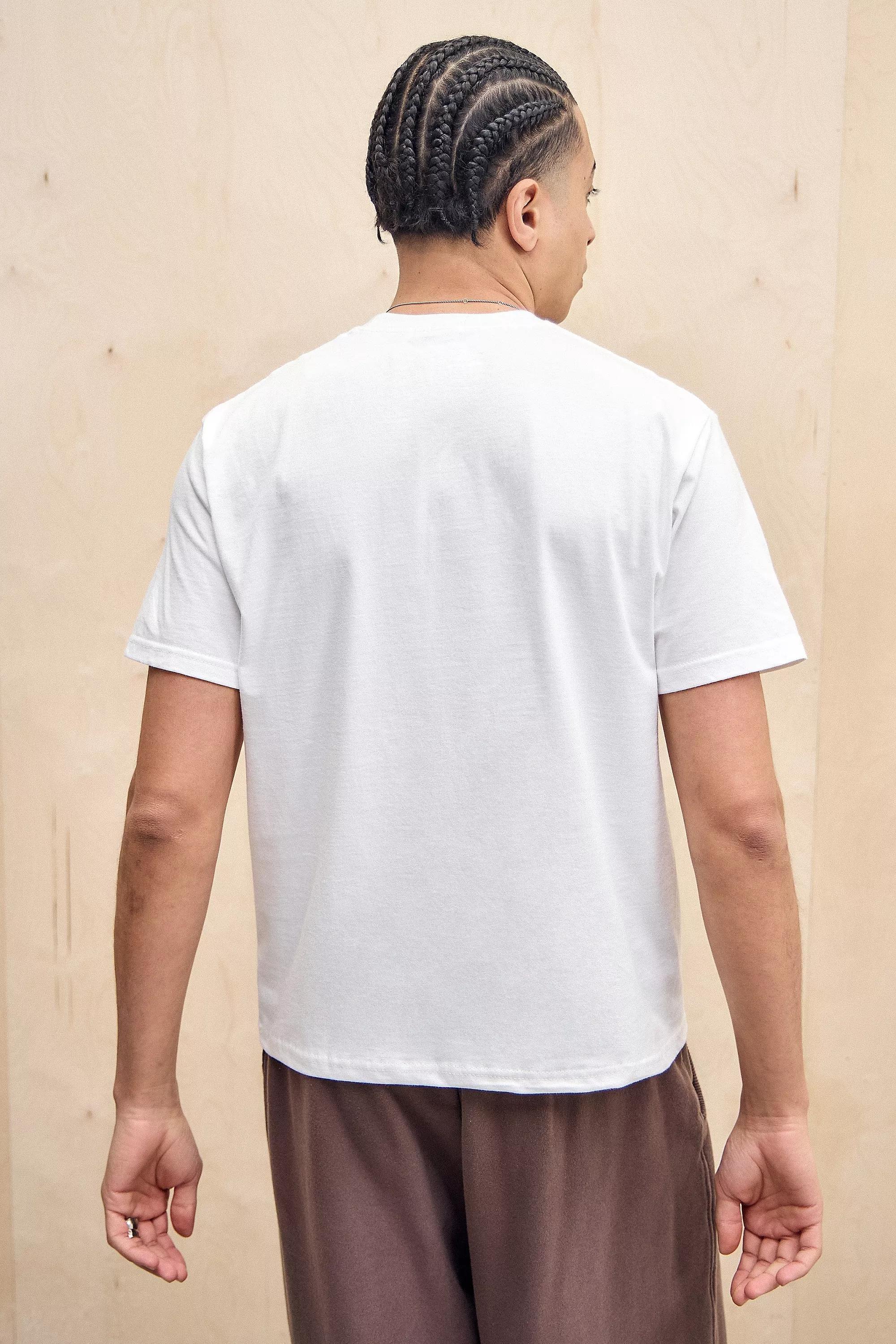 White Uo 7-Ball Motif T-Shirt, , large image number 3