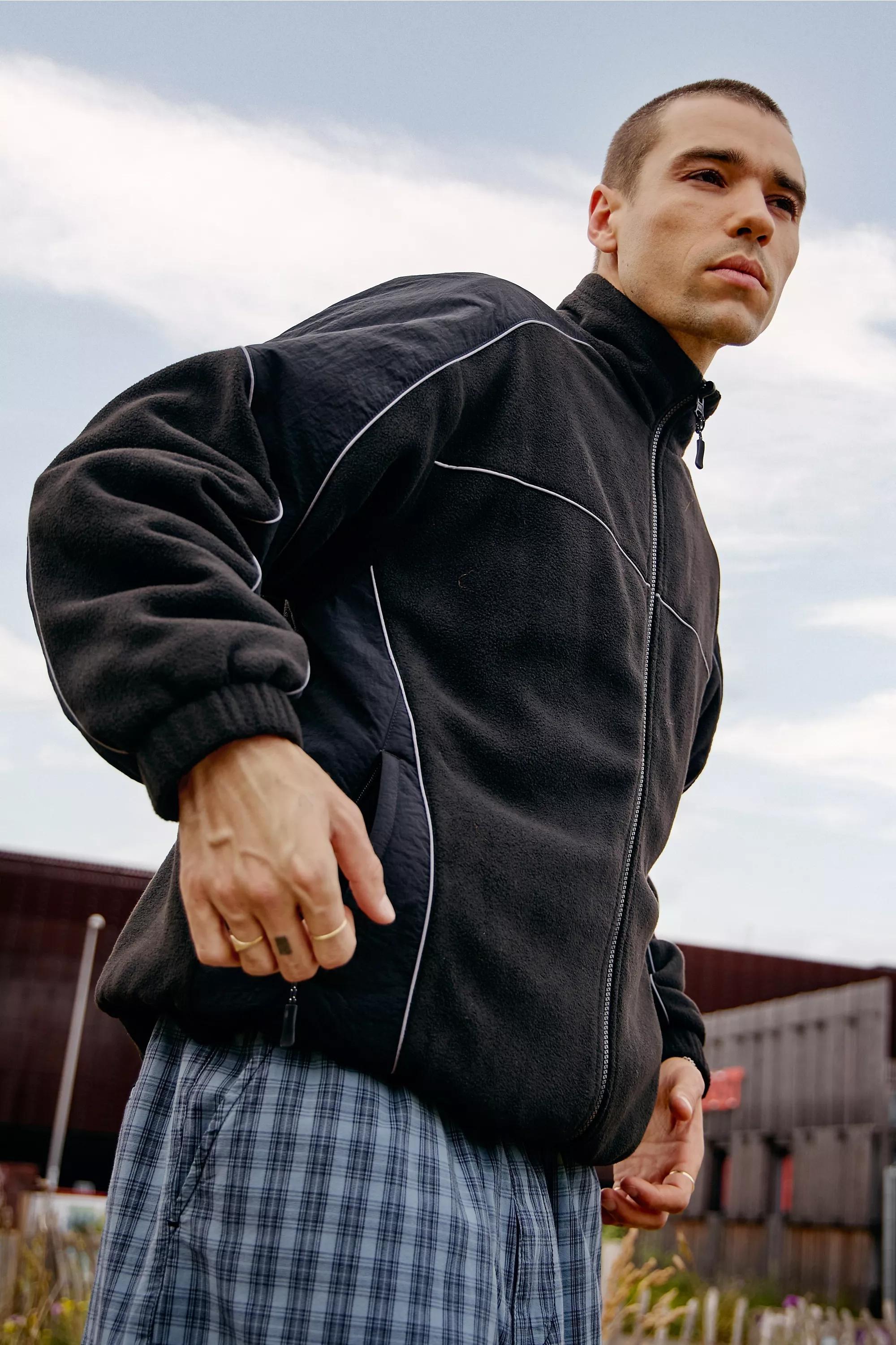 Black Iets Frans...Atlas Reversible Fleece Jacket, BLK, medium