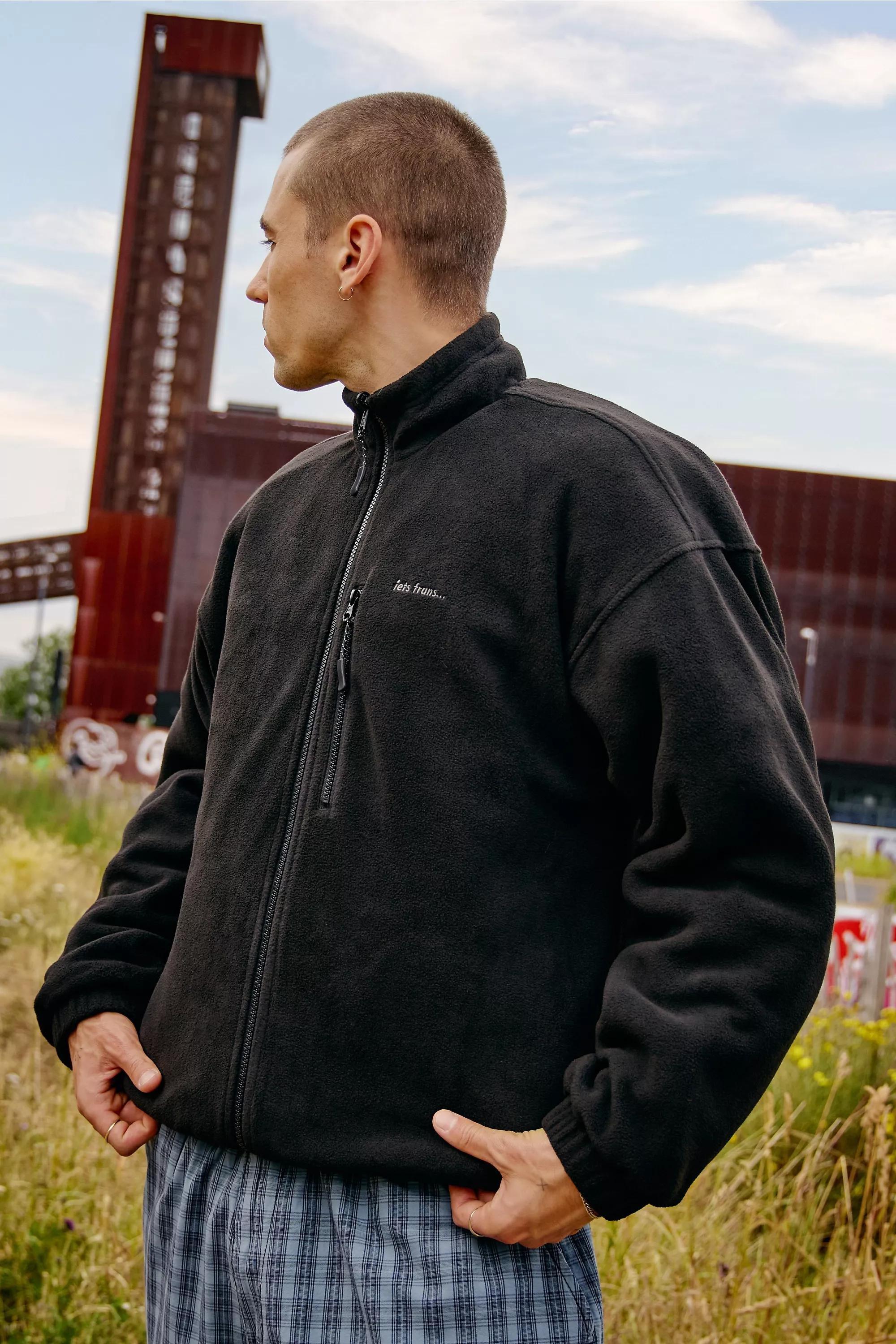 Black Iets Frans...Atlas Reversible Fleece Jacket, BLK, large image number 3