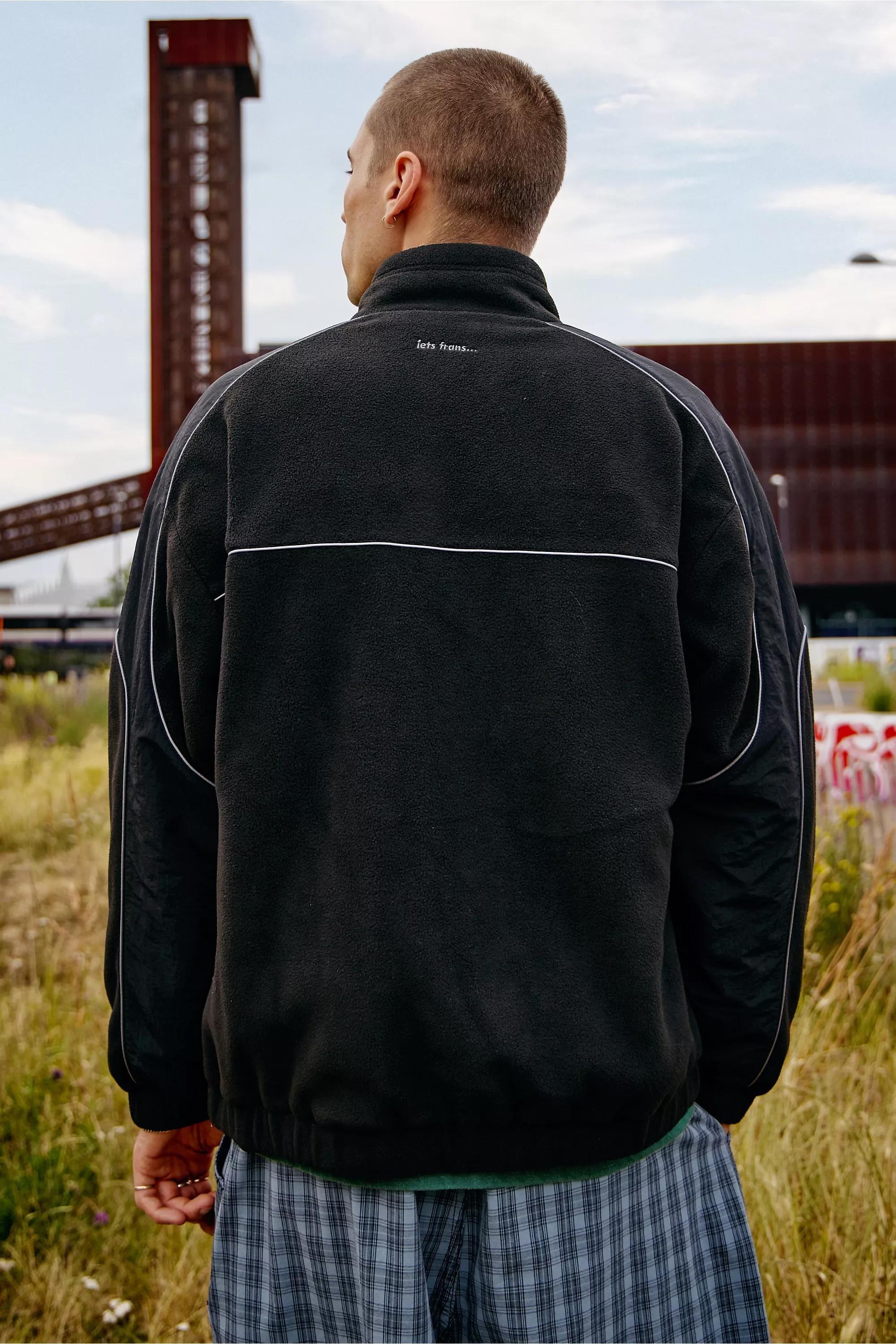Black Iets Frans...Atlas Reversible Fleece Jacket, BLK, large image number 4
