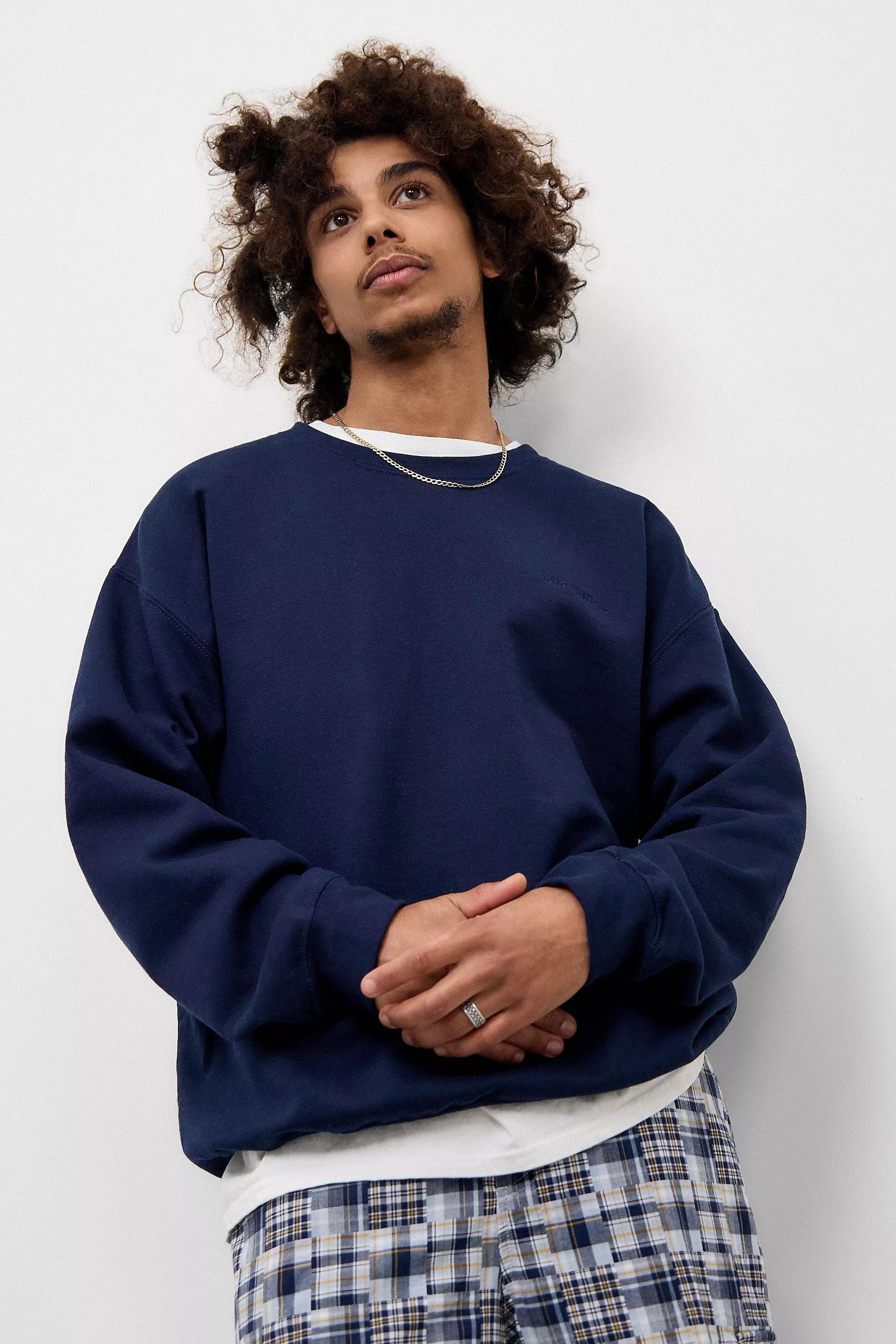 Navy Iets Frans... Embroidered Sweatshirt, , large image number 0