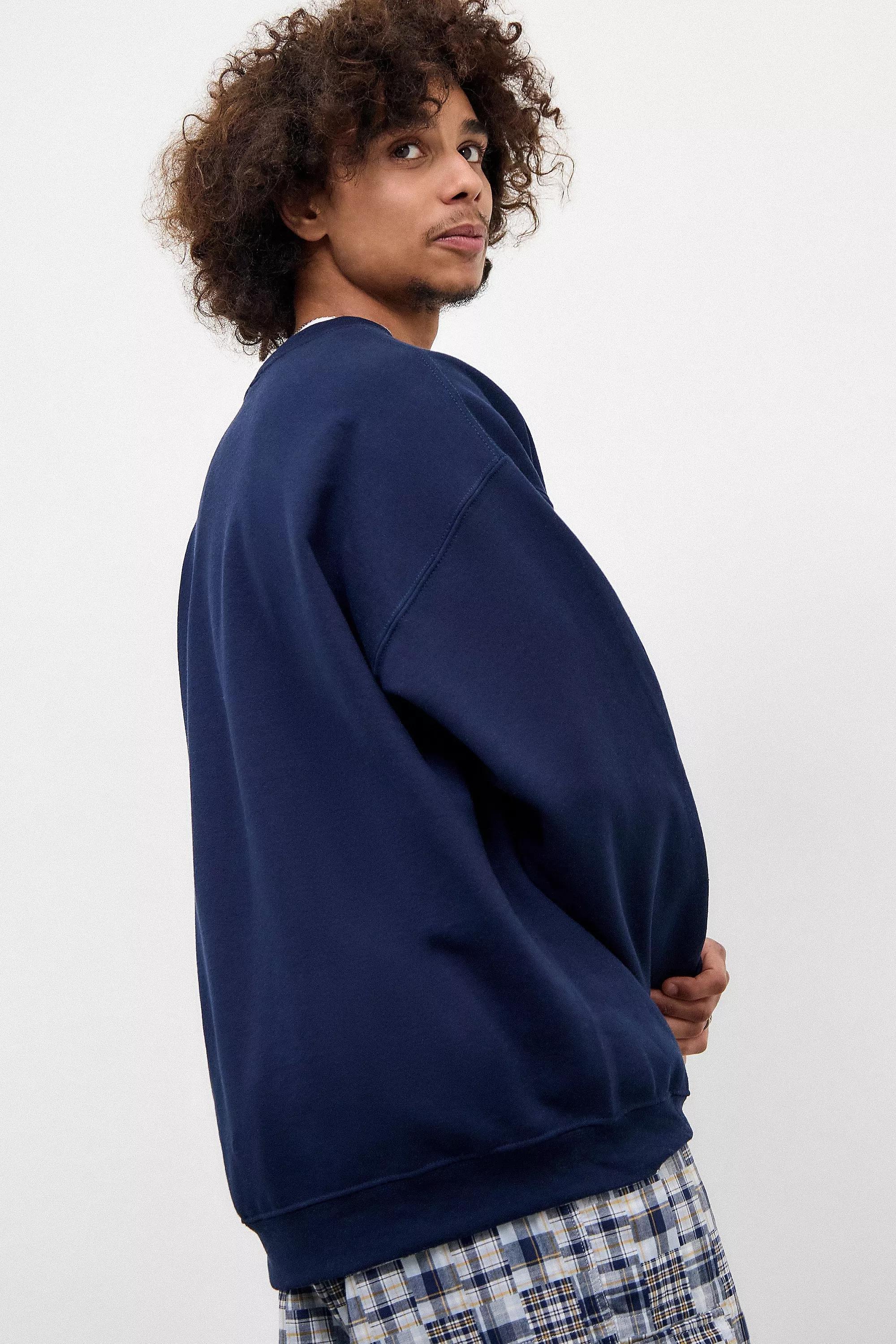 Navy Iets Frans... Embroidered Sweatshirt, , large image number 3