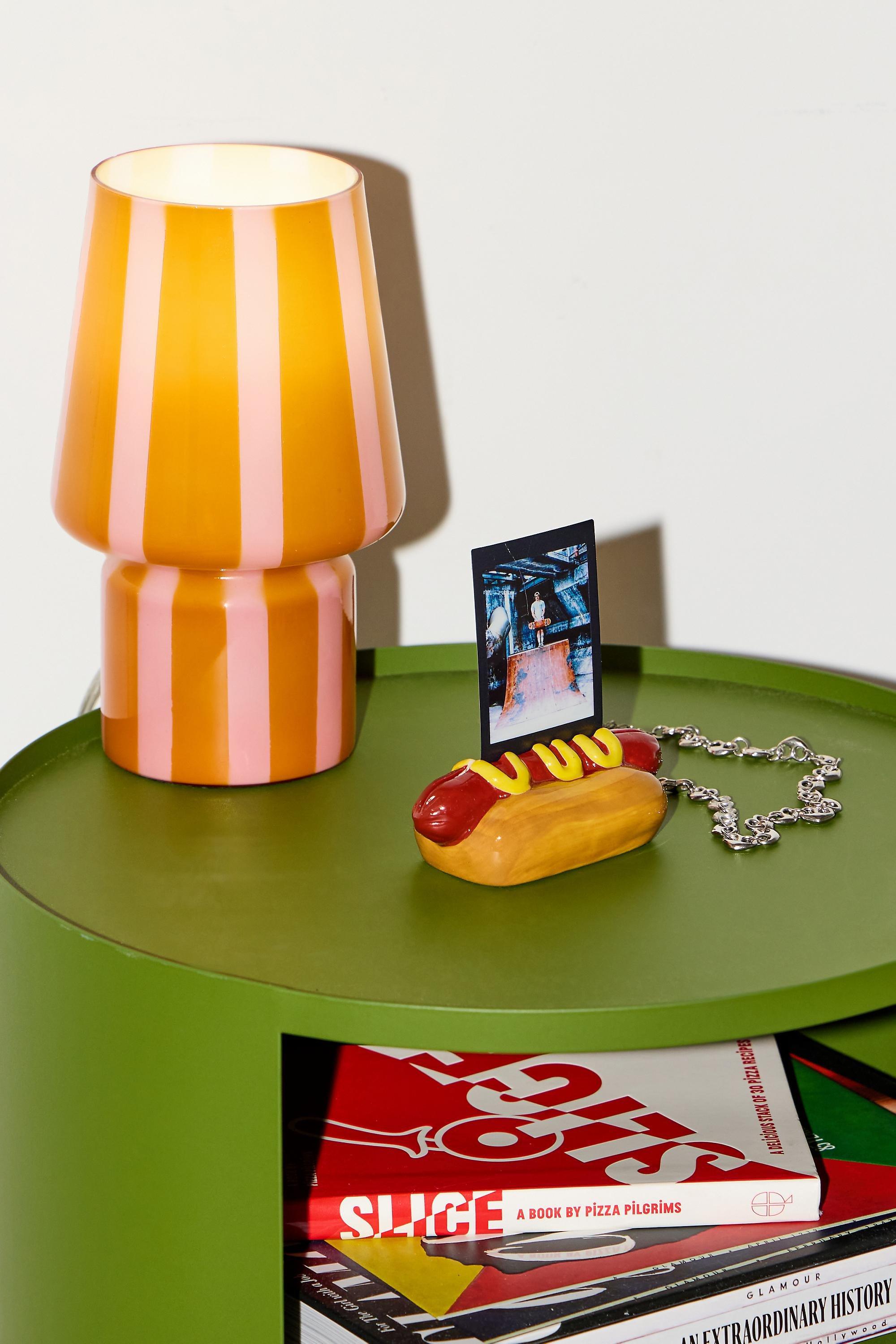 BROWN Hot Dog Ceramic Photo Holder, BRN, medium