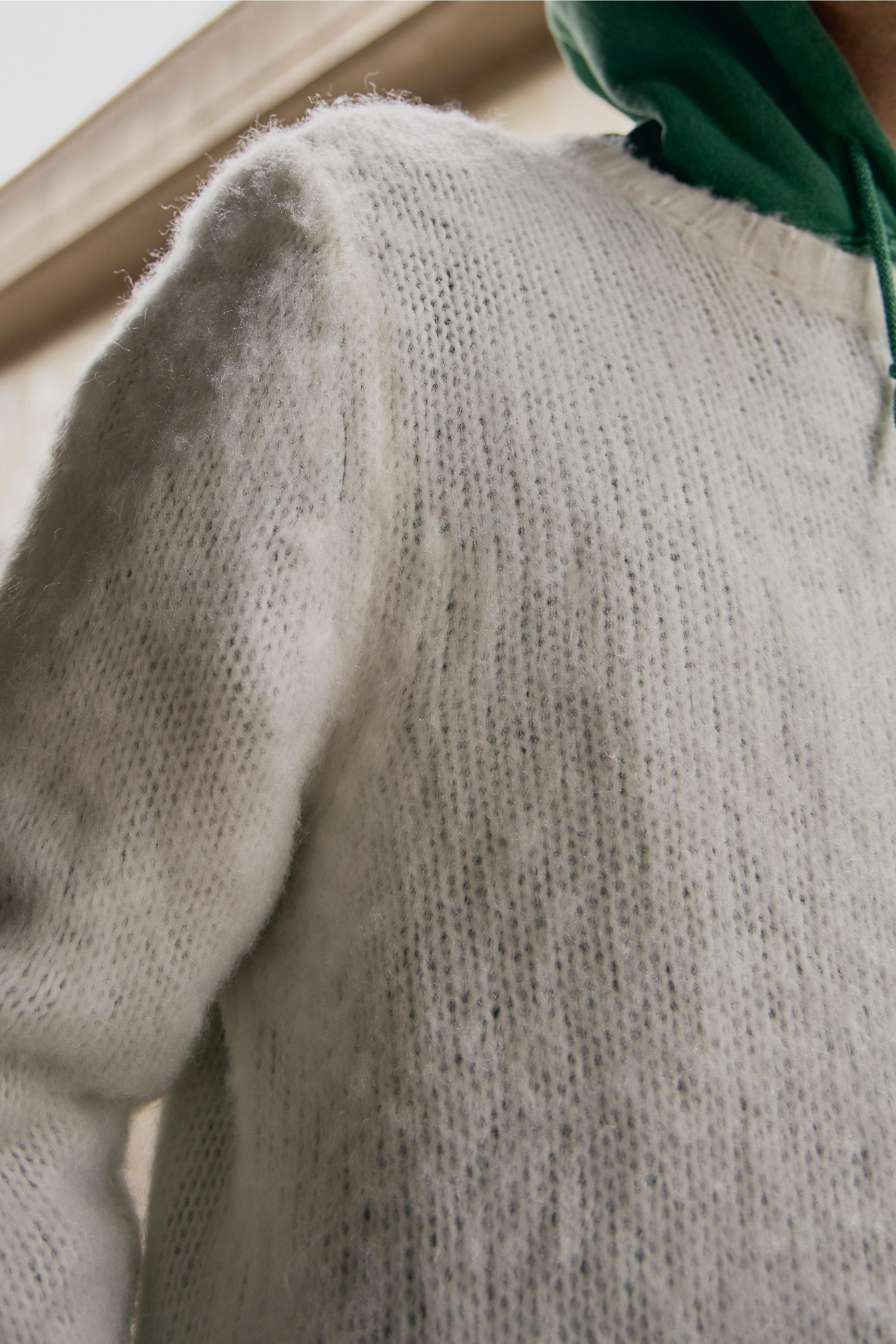 CREAM iets frans... Ecru Remi Brushed Jumper, CREME, large image number 3