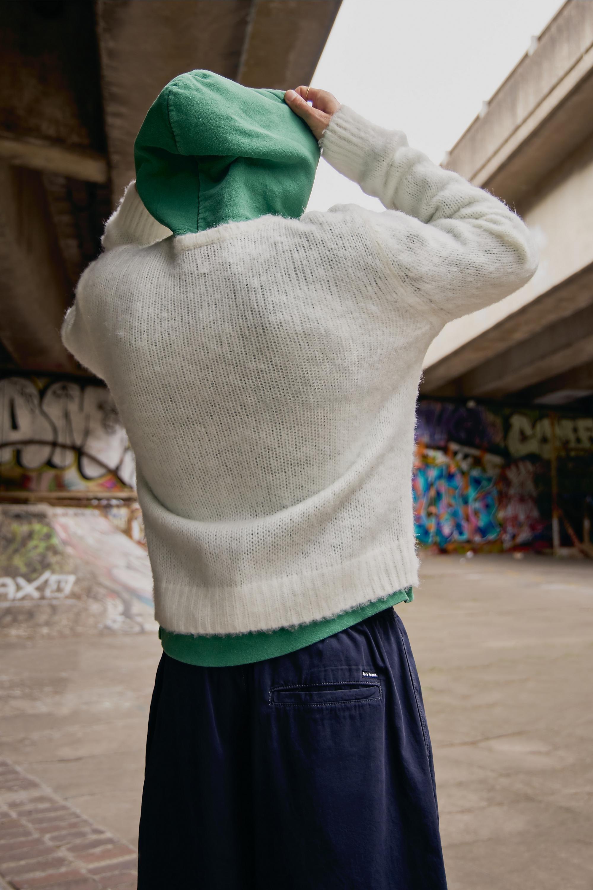 CREAM iets frans... Ecru Remi Brushed Jumper, CREME, large image number 4