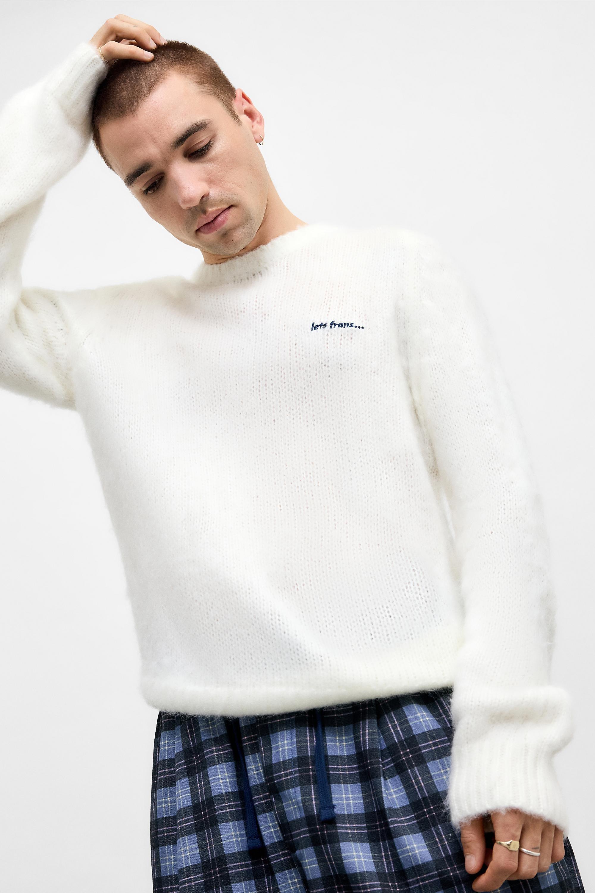 CREAM iets frans... Ecru Remi Brushed Jumper, CREME, large image number 5