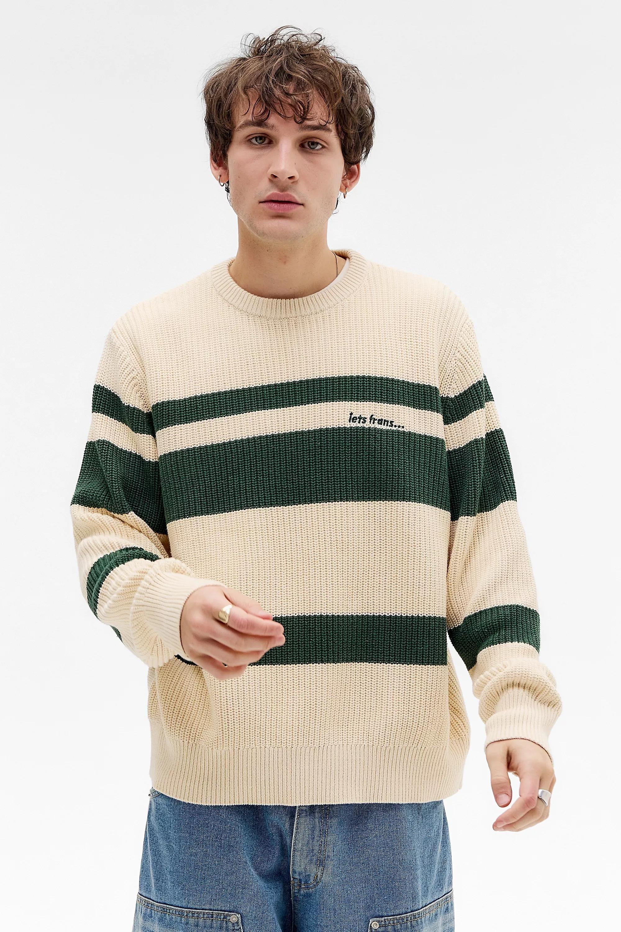 Cream Iets French... Striped Jumper, CREME, large image number 0