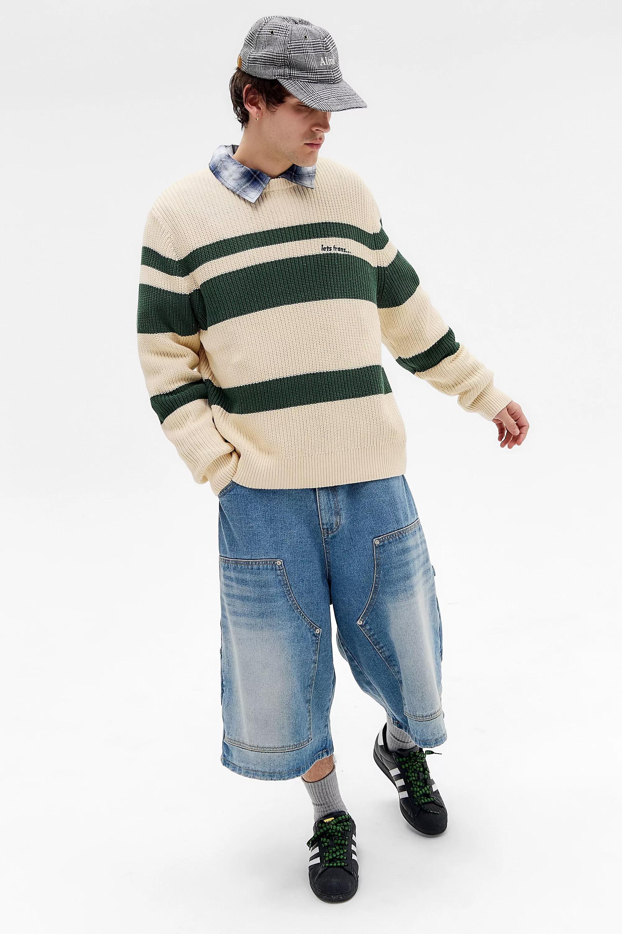 Cream Iets French... Striped Jumper, CREME, large image number 1