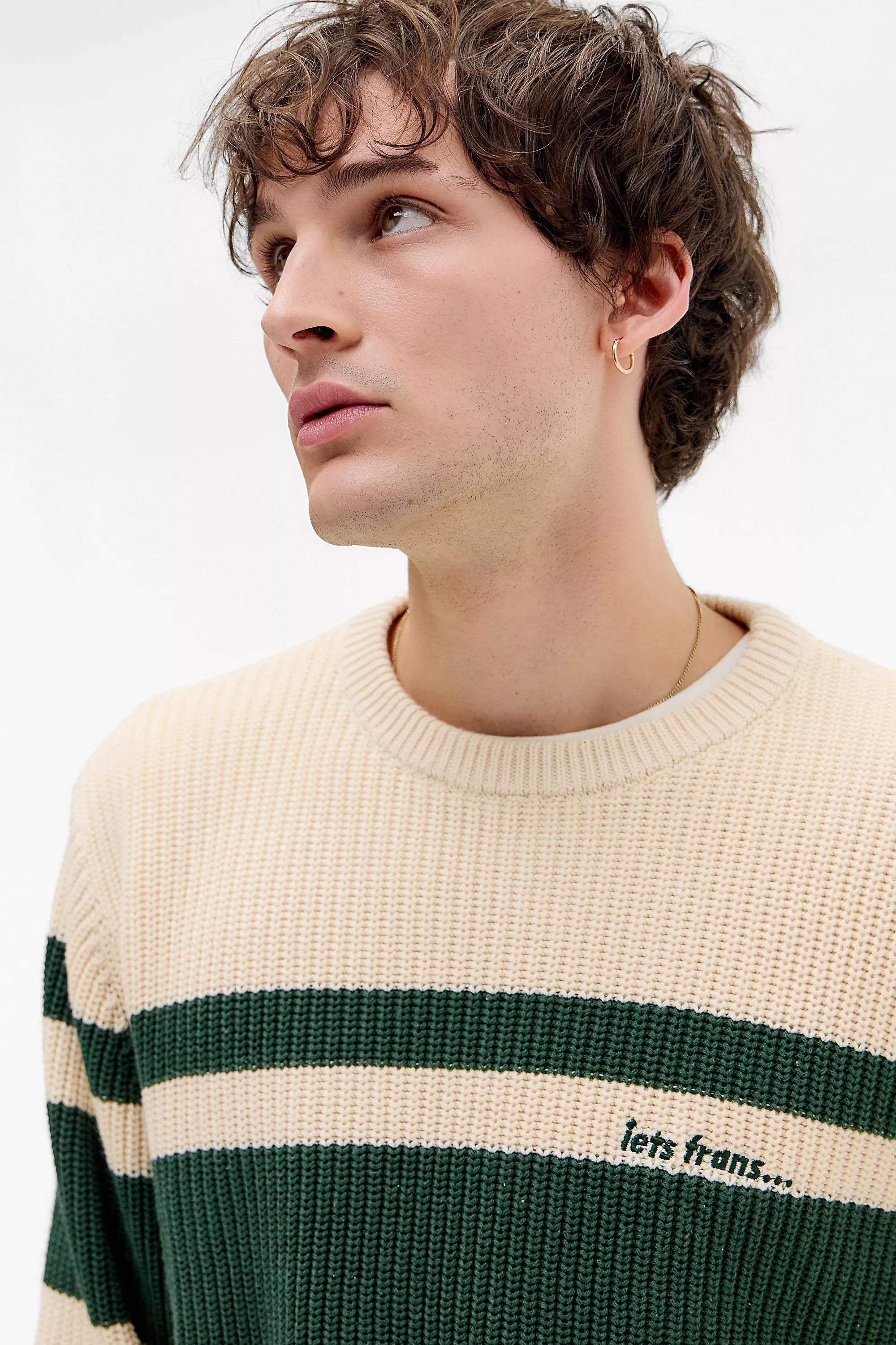 Cream Iets French... Striped Jumper, CREME, large image number 2