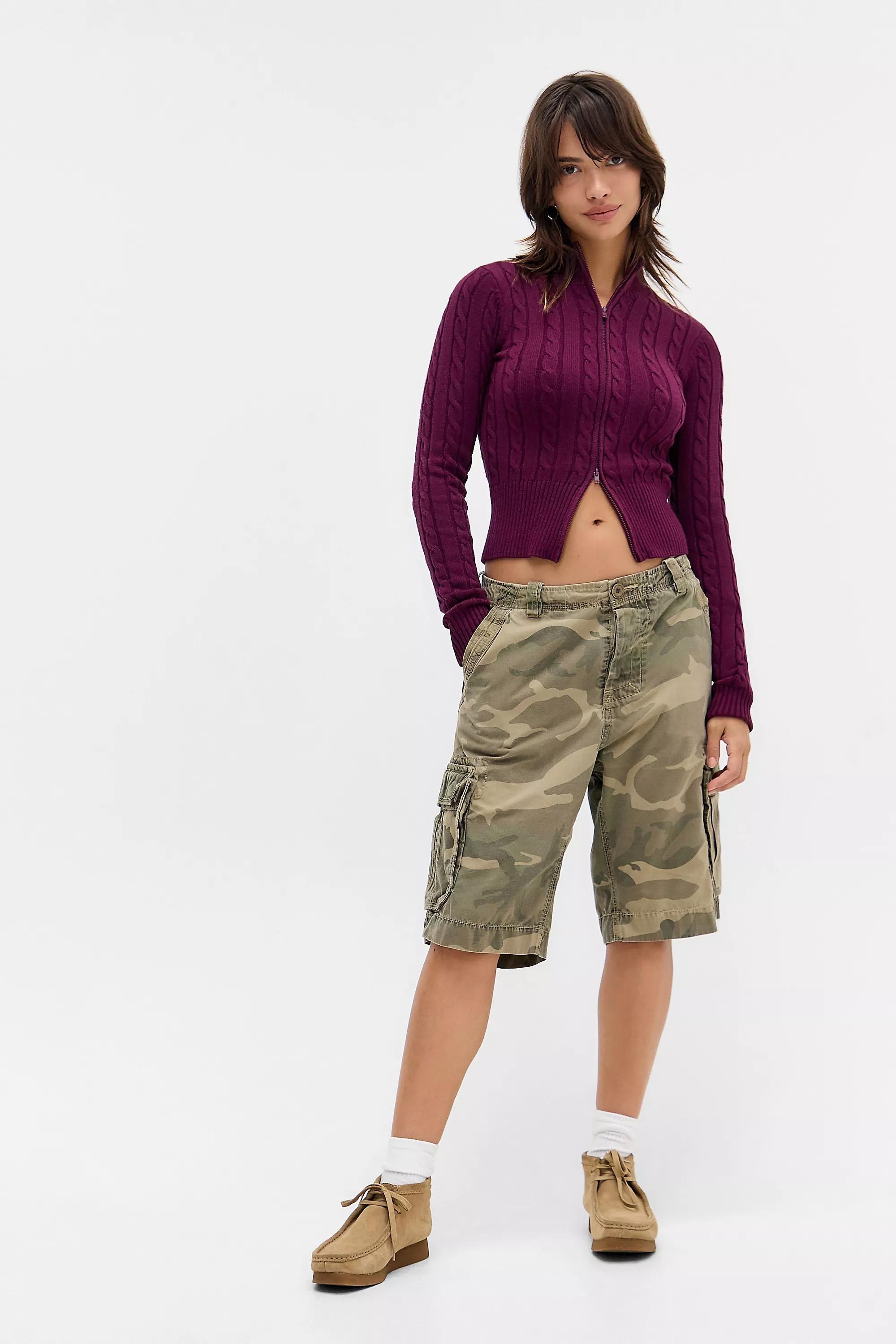 Purple Bdg Perry Zip-Through Knit Track Top, , large image number 1