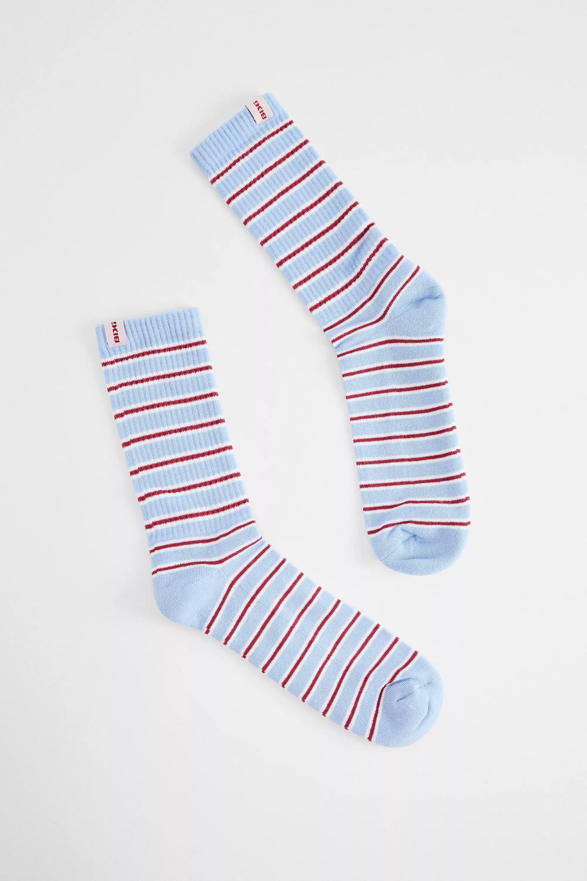 BLUE BDG Blue Thin Stripe Socks, BLUE, medium
