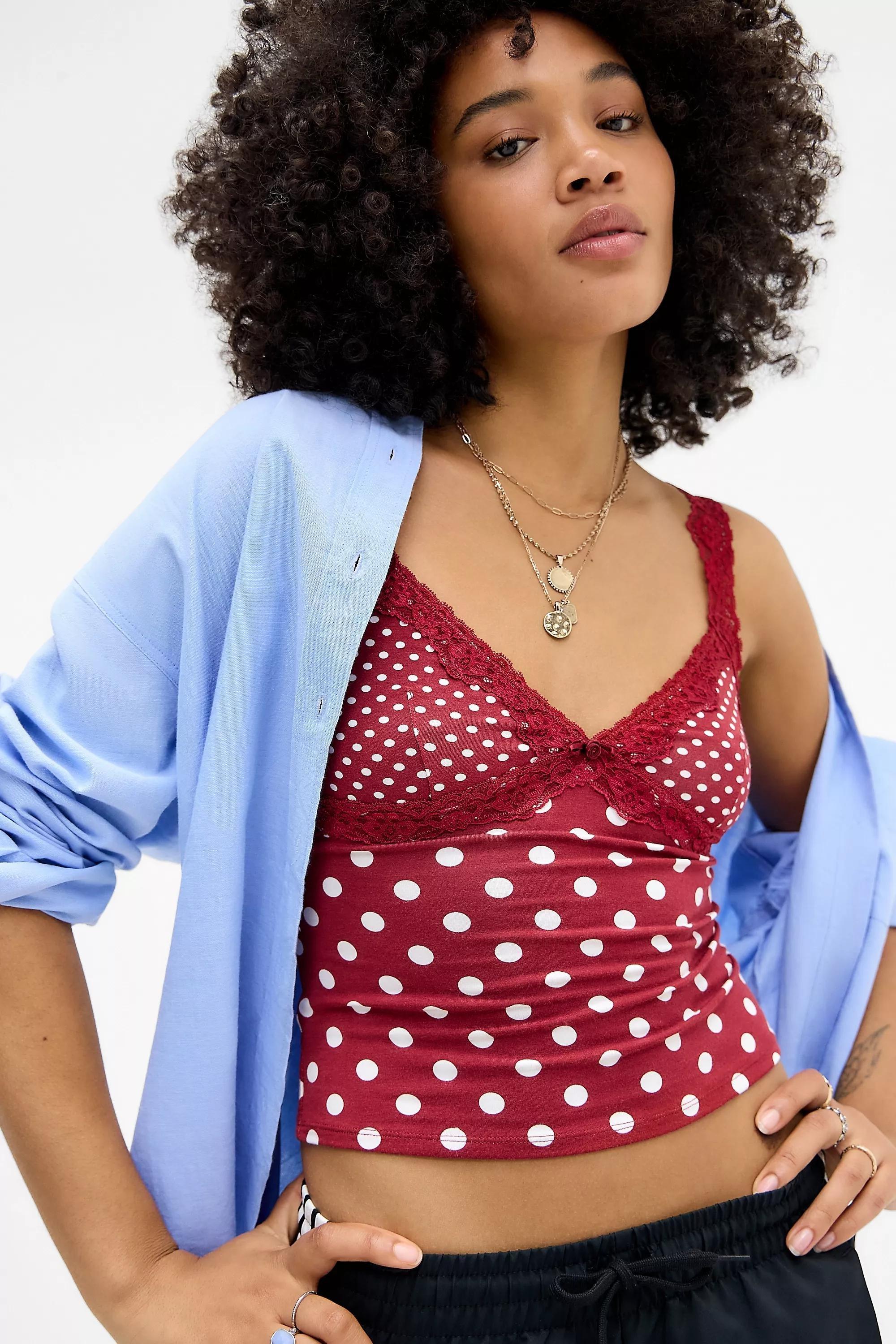 UO Spot Soft Touch Tank Top, DK RED, large image number 0