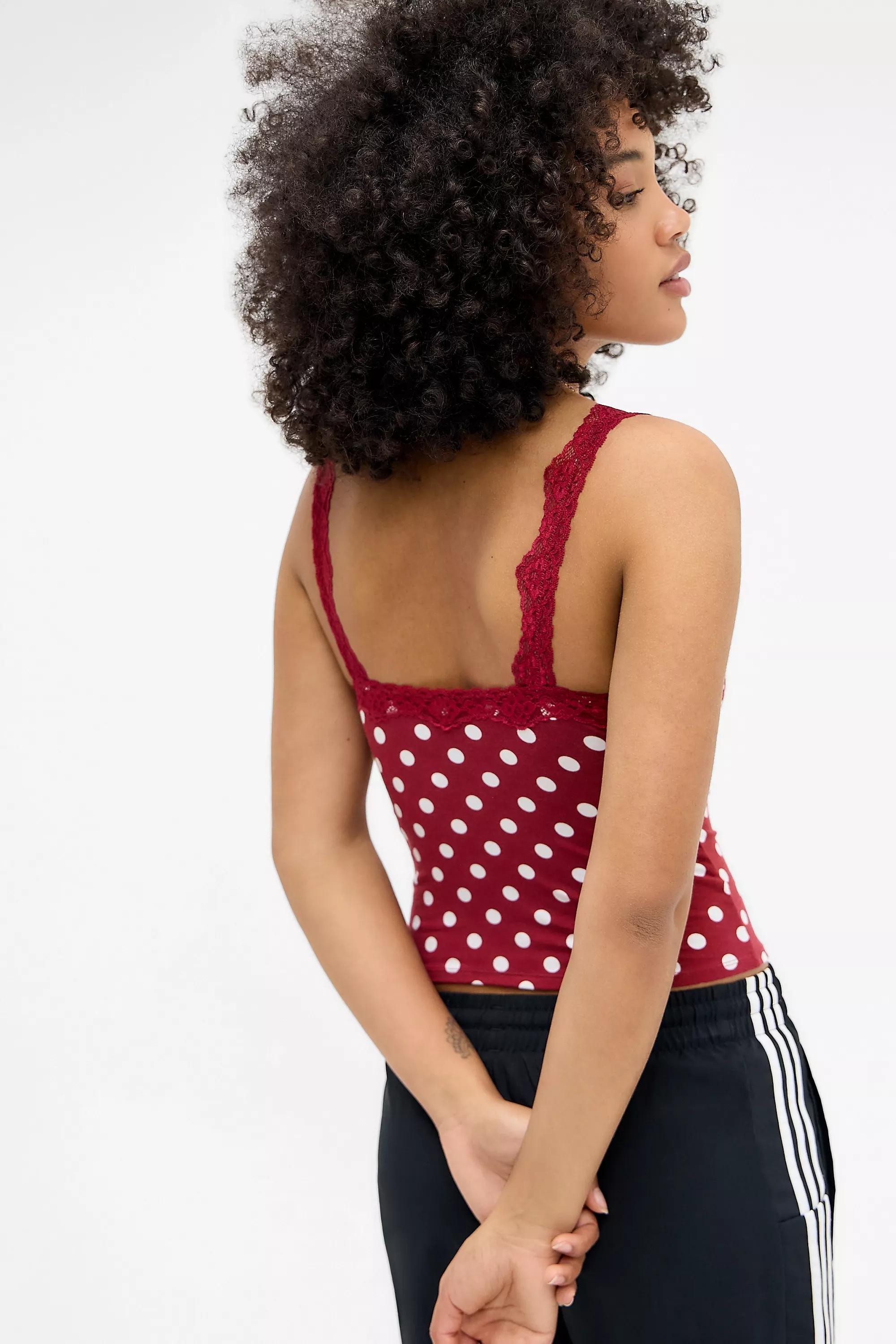 UO Spot Soft Touch Tank Top, DK RED, large image number 3