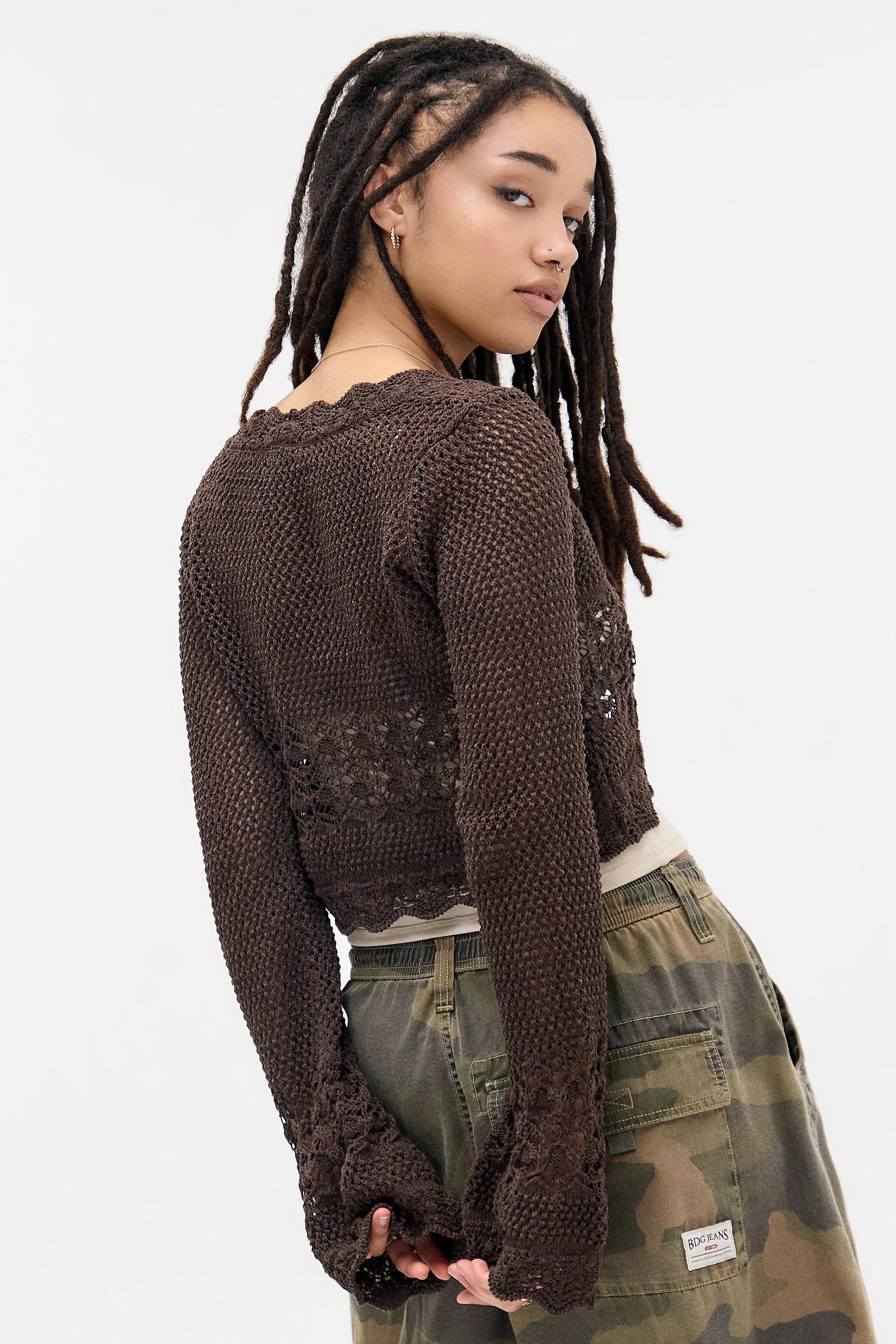 UO Rhodes Stitchy Tie-Front Cardigan, , large image number 3