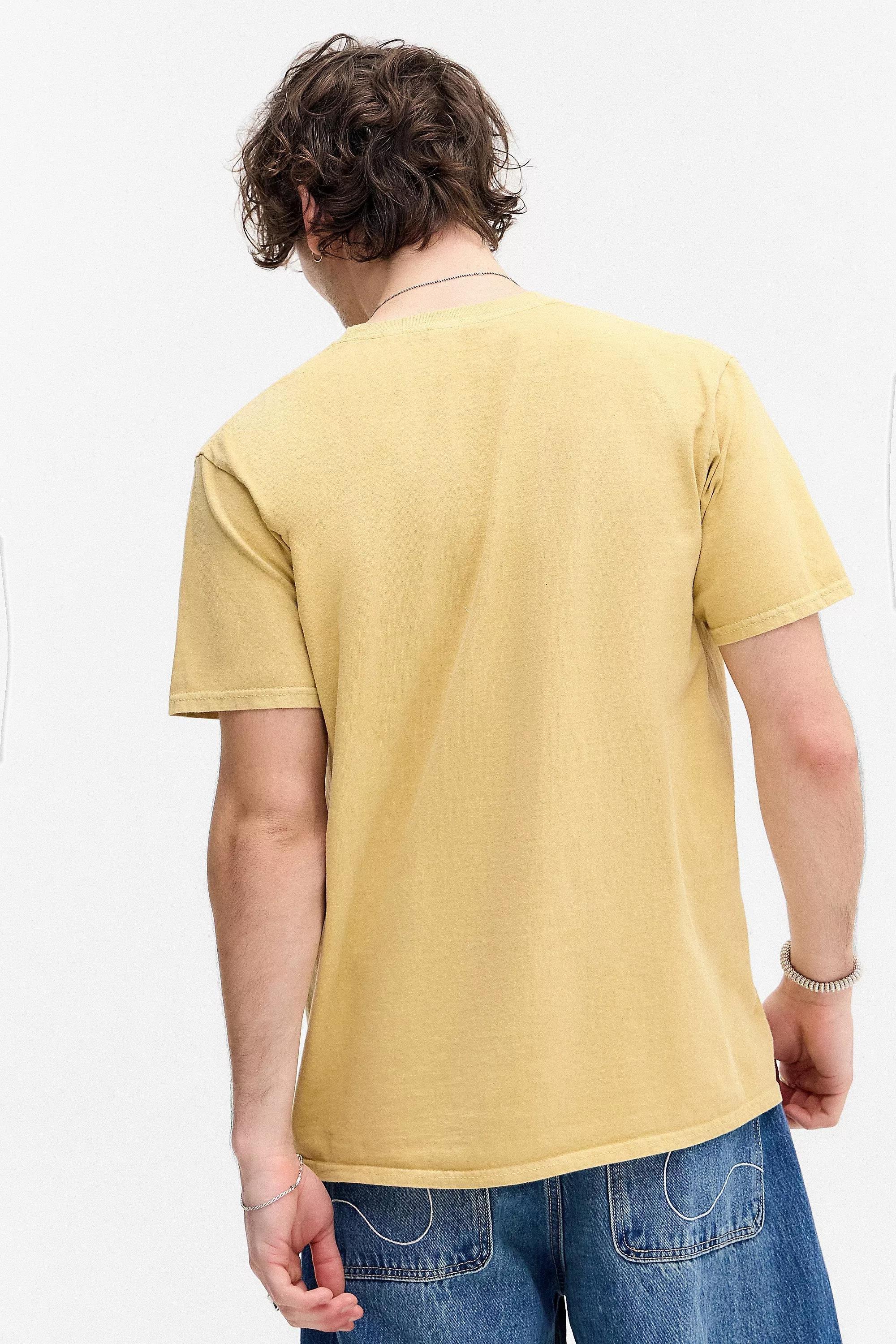 Yellow Uo Yellow Low Peace Off T-Shirt, , large image number 3