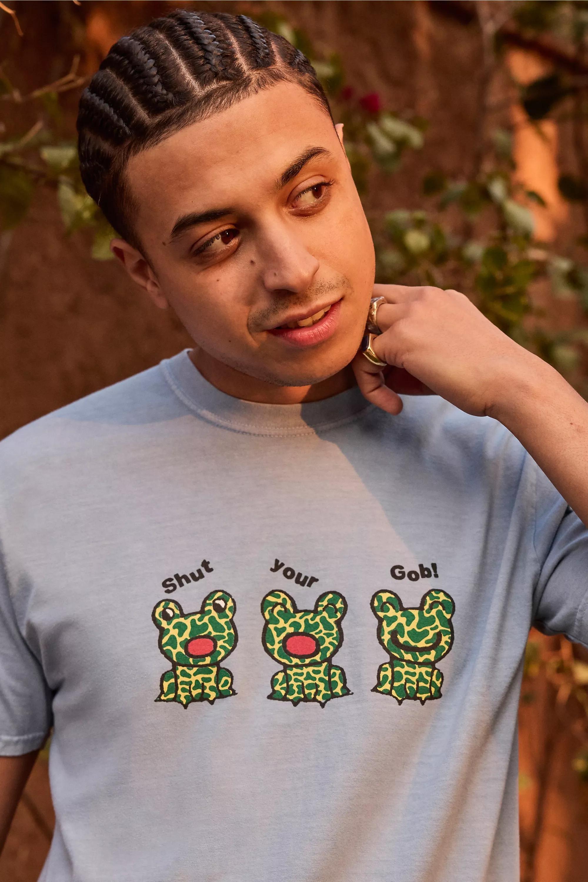 Blue Uo Shut Your Gob Frog T-Shirt, , large image number 1