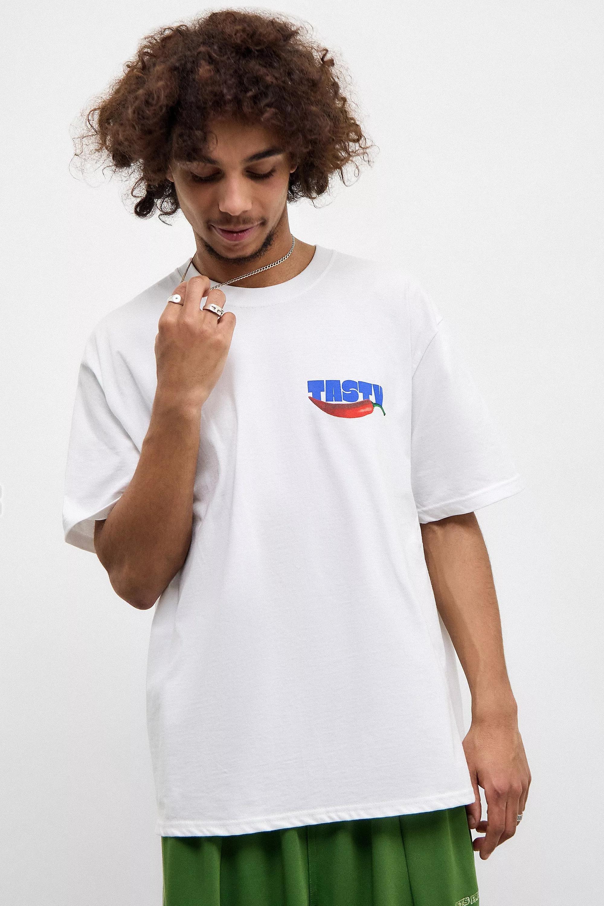 White Uo Tasty Chilli T-Shirt, , large image number 1
