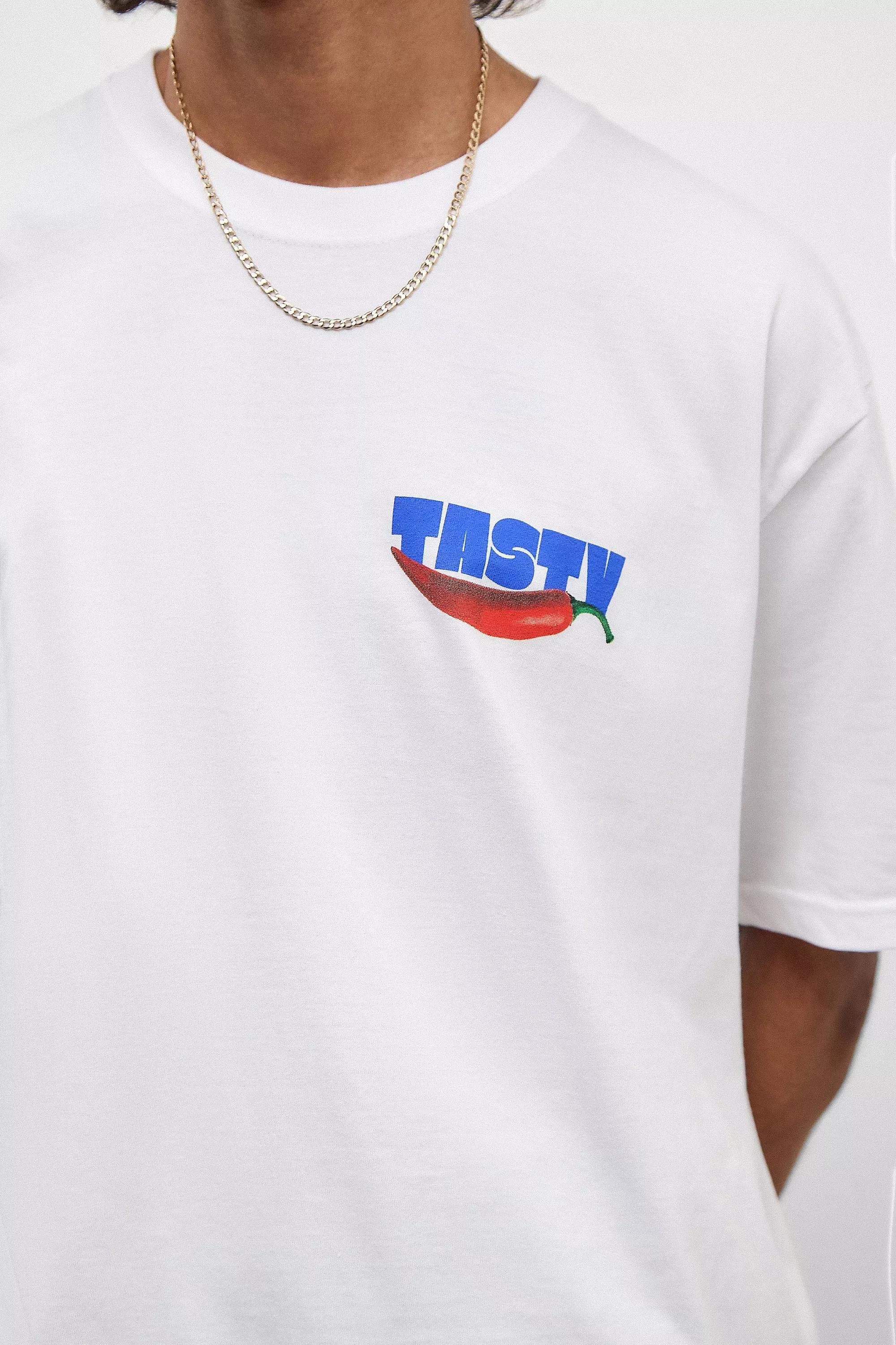 White Uo Tasty Chilli T-Shirt, , large image number 3