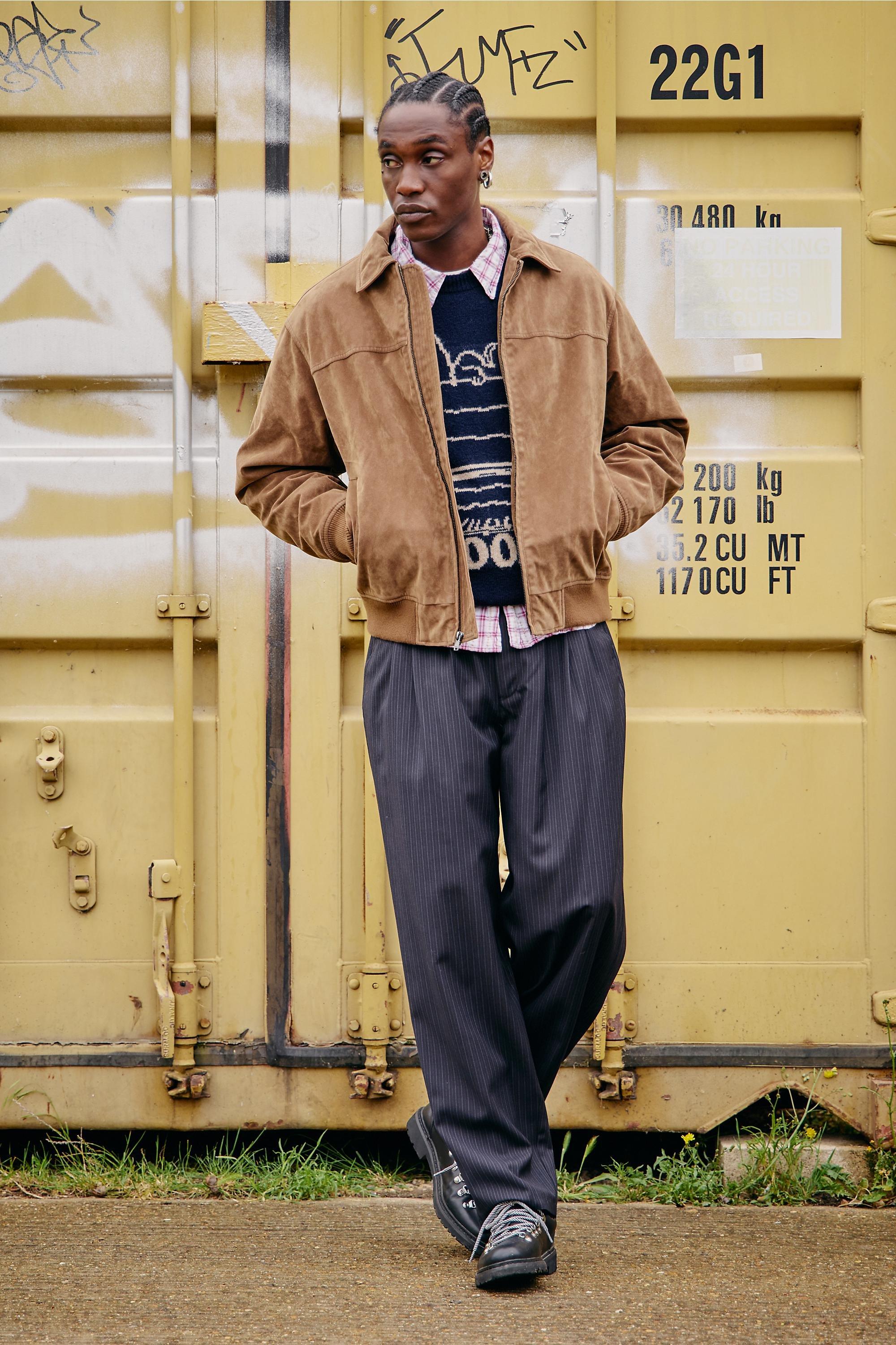 HONEY BDG Tan Eric Faux Suede Jacket, HONEY, medium