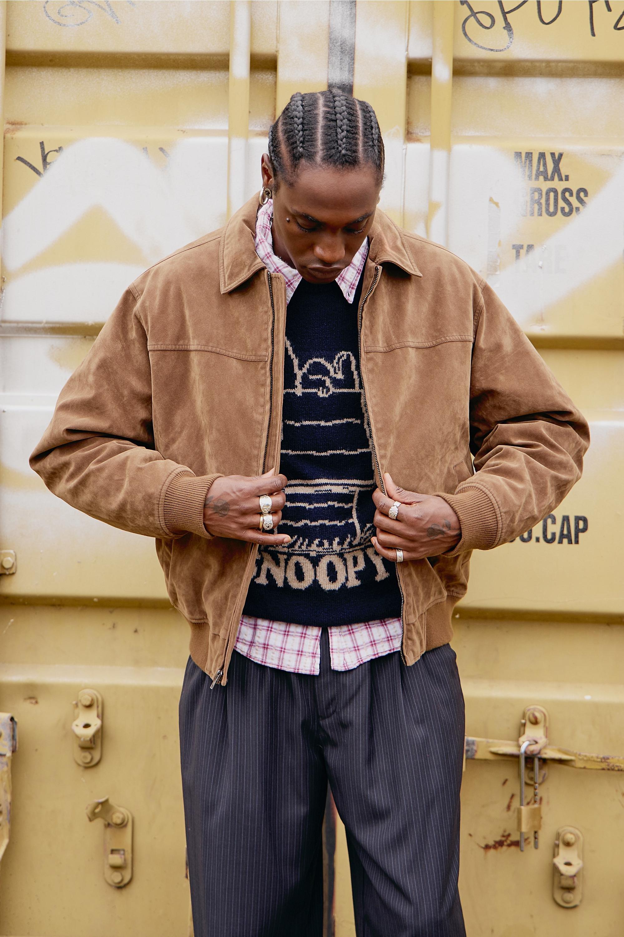 HONEY BDG Tan Eric Faux Suede Jacket, HONEY, large image number 3