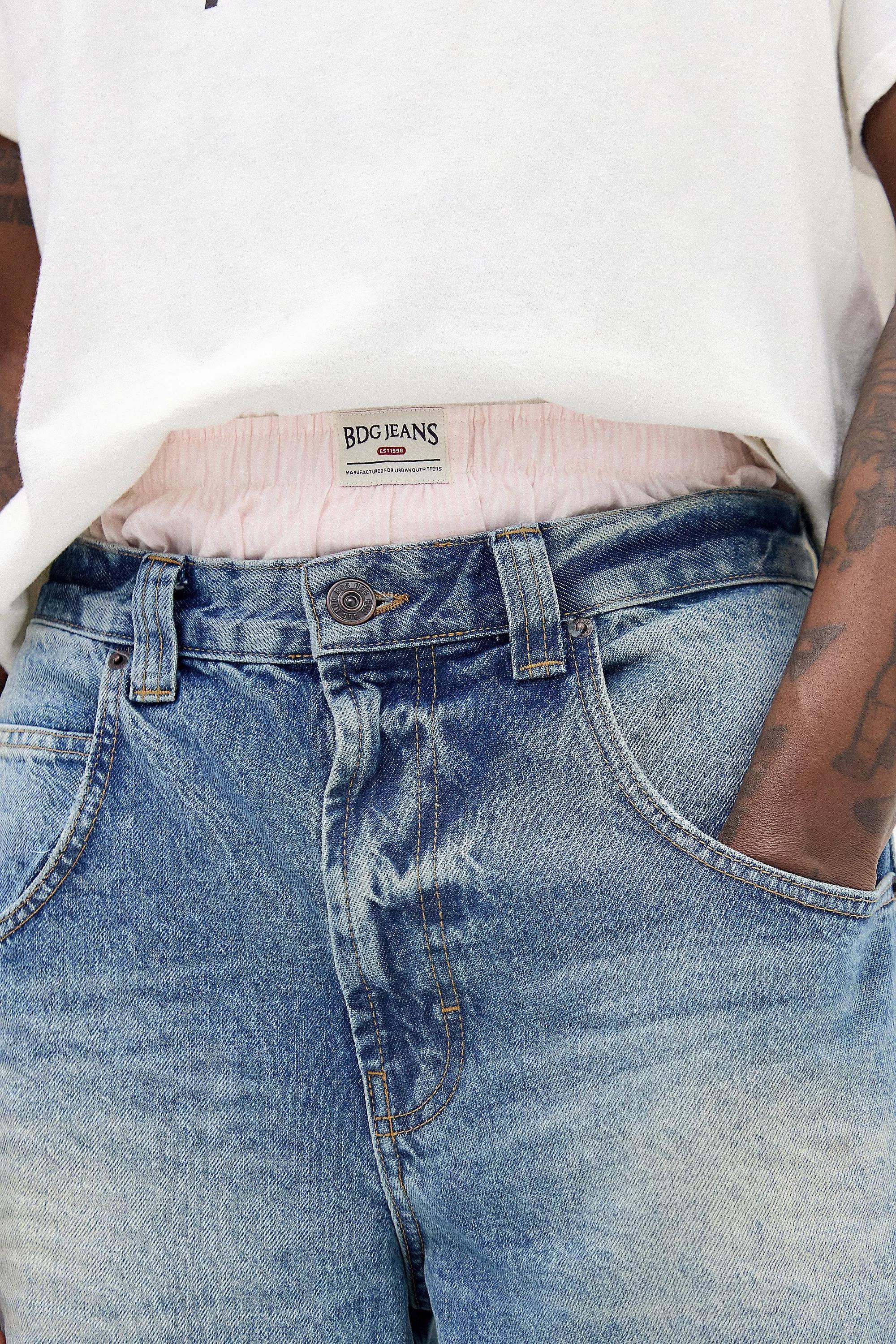 PINK BDG Pink Stripe Boxer Shorts, PINK, medium