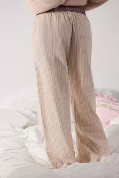 CREAM BDG Contrast Stripe Cotton Pyjama Trousers, CREME, large image number 4