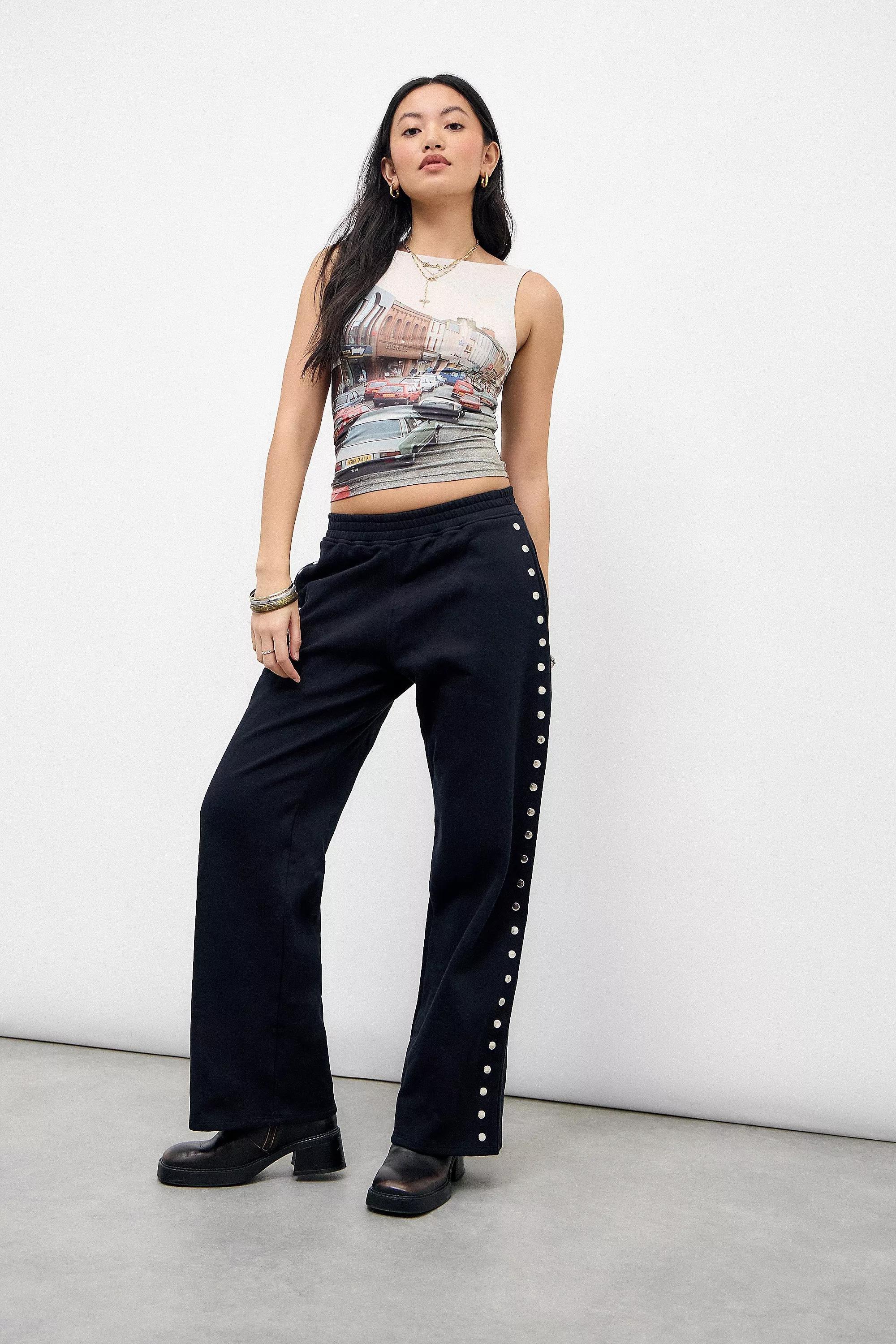 Black Motel Lark Studded Joggers, , large image number 0