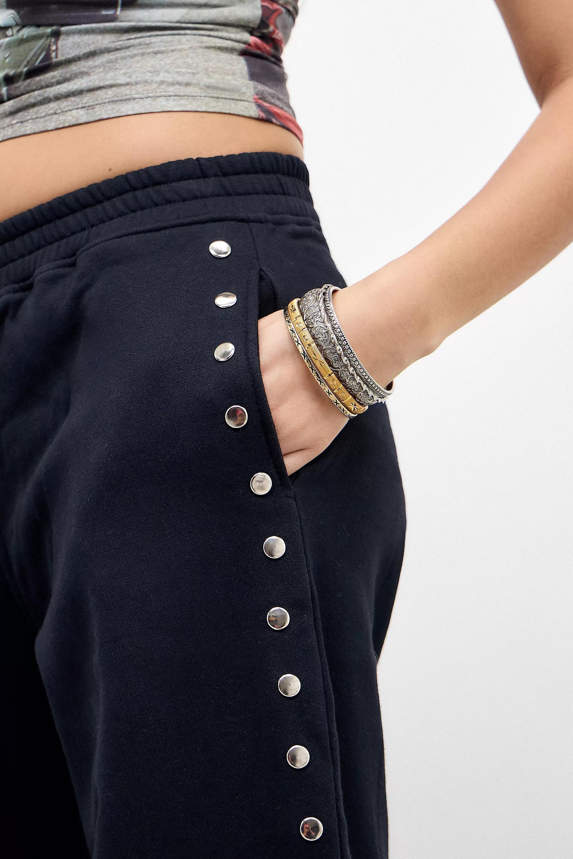 Black Motel Lark Studded Joggers, , large image number 2