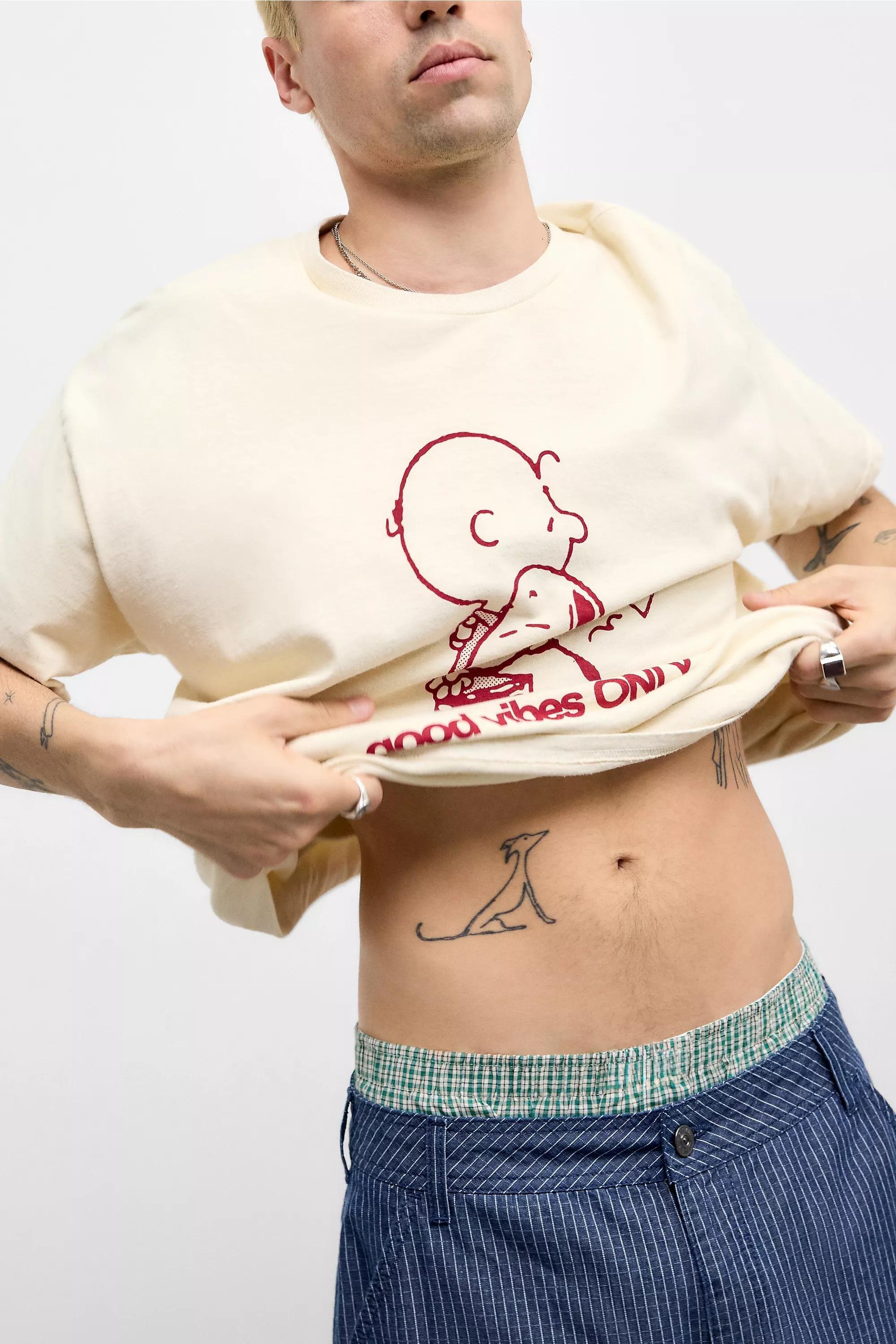 Cream Uo Printed Relaxed T-Shirt, , large image number 3