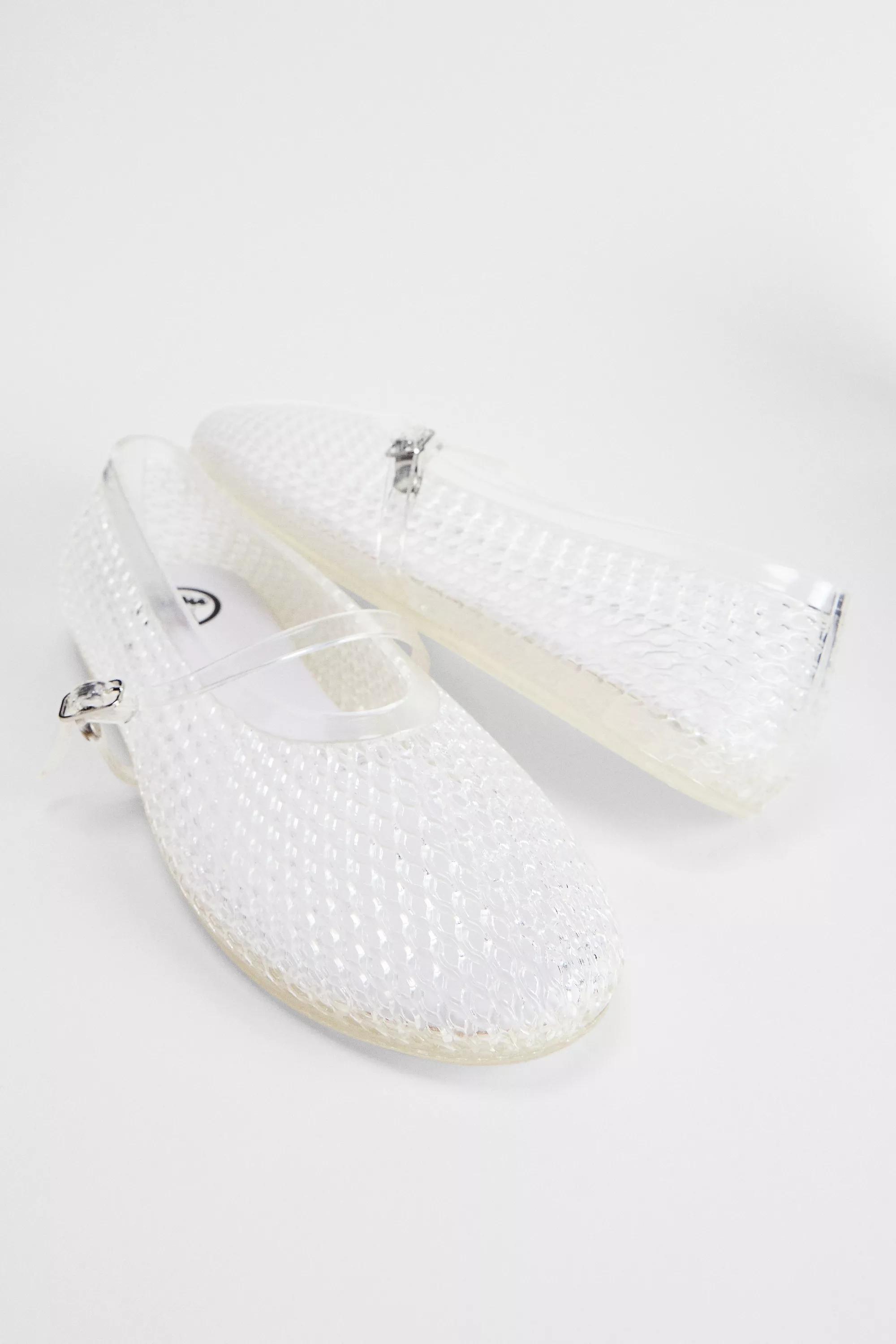 White Juju Mila Ballet Shoes, , large image number 1