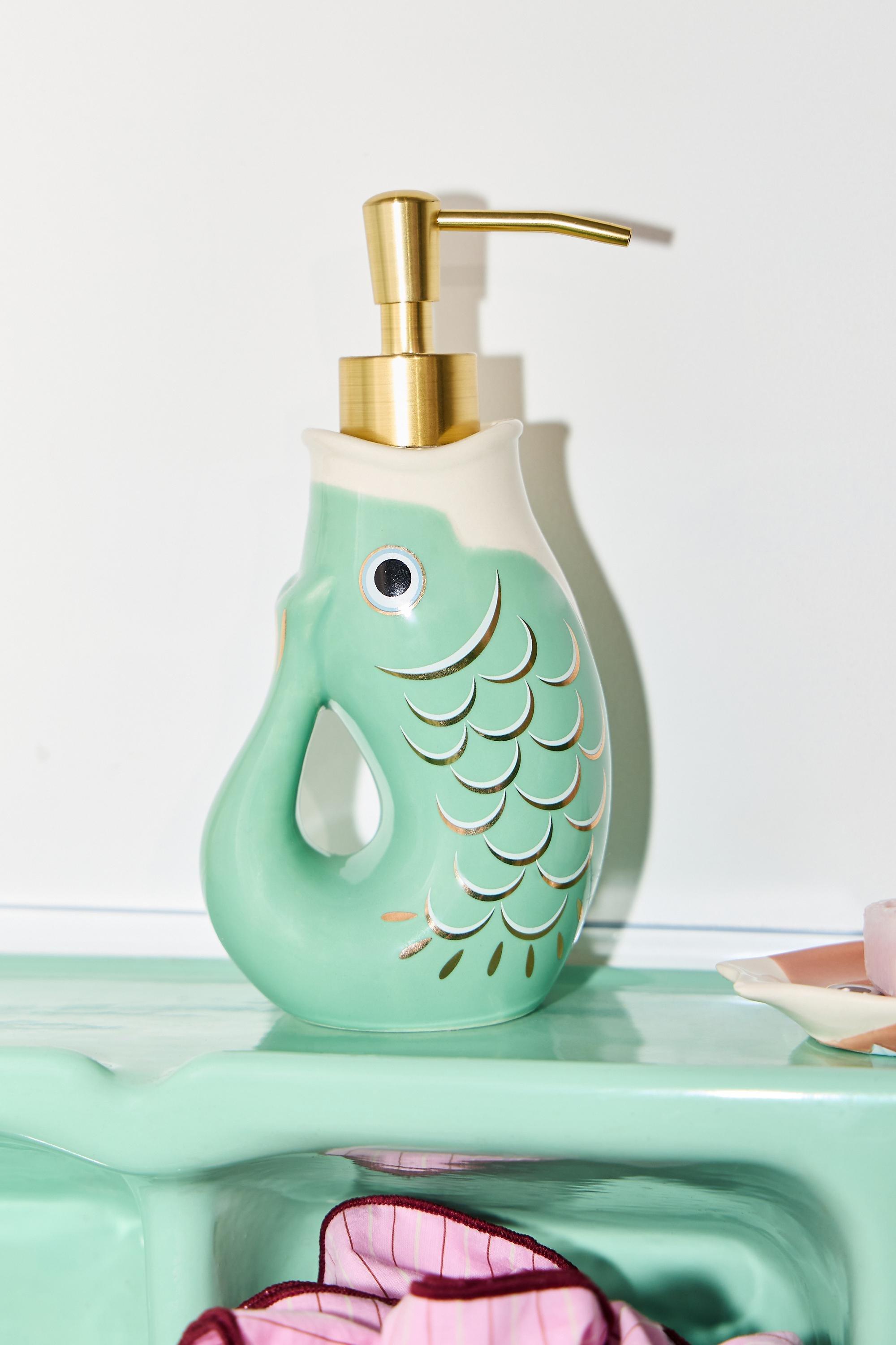 GREEN Koi Fish Soap Dispenser, GRN, medium