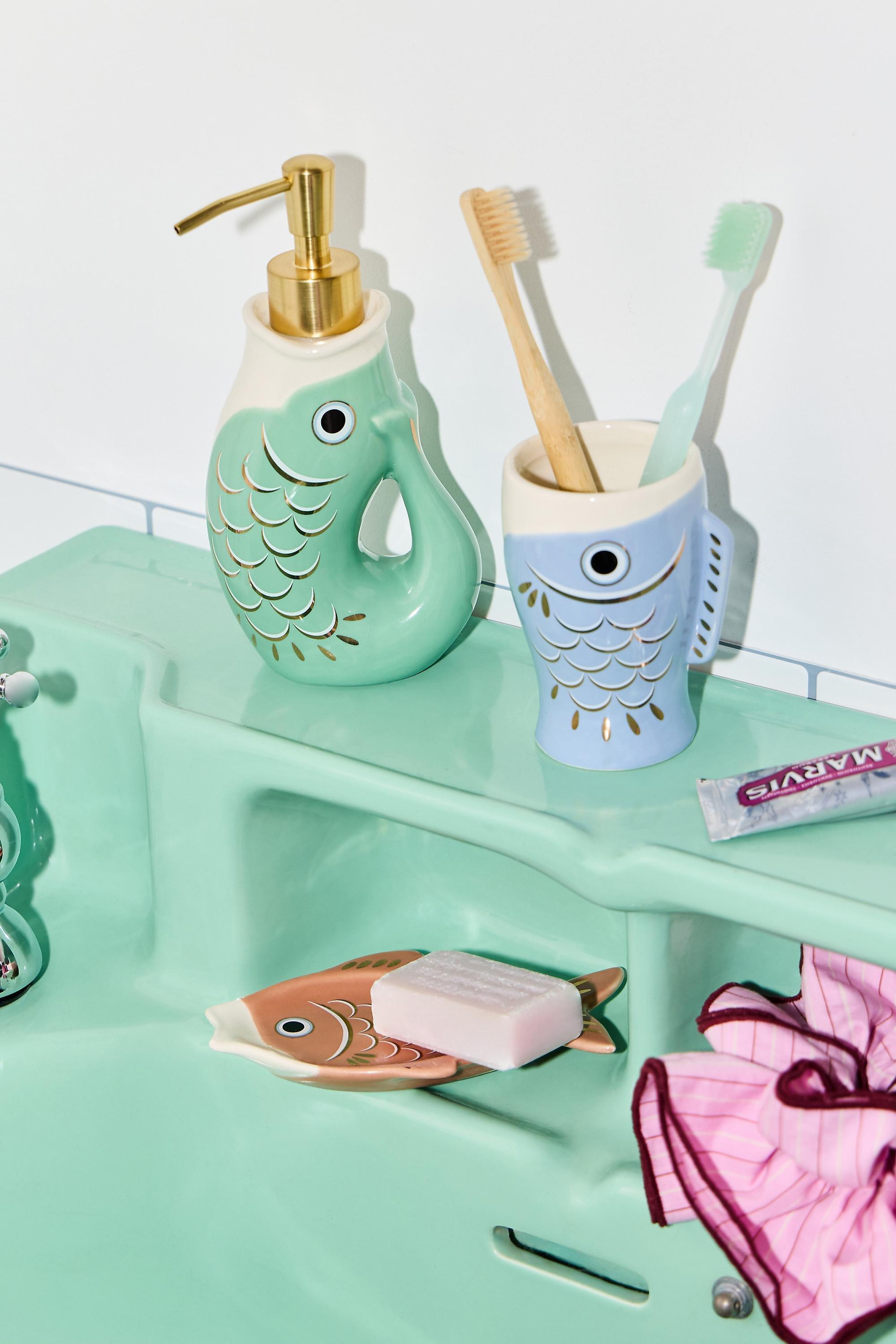 GREEN Koi Fish Soap Dispenser, GRN, medium