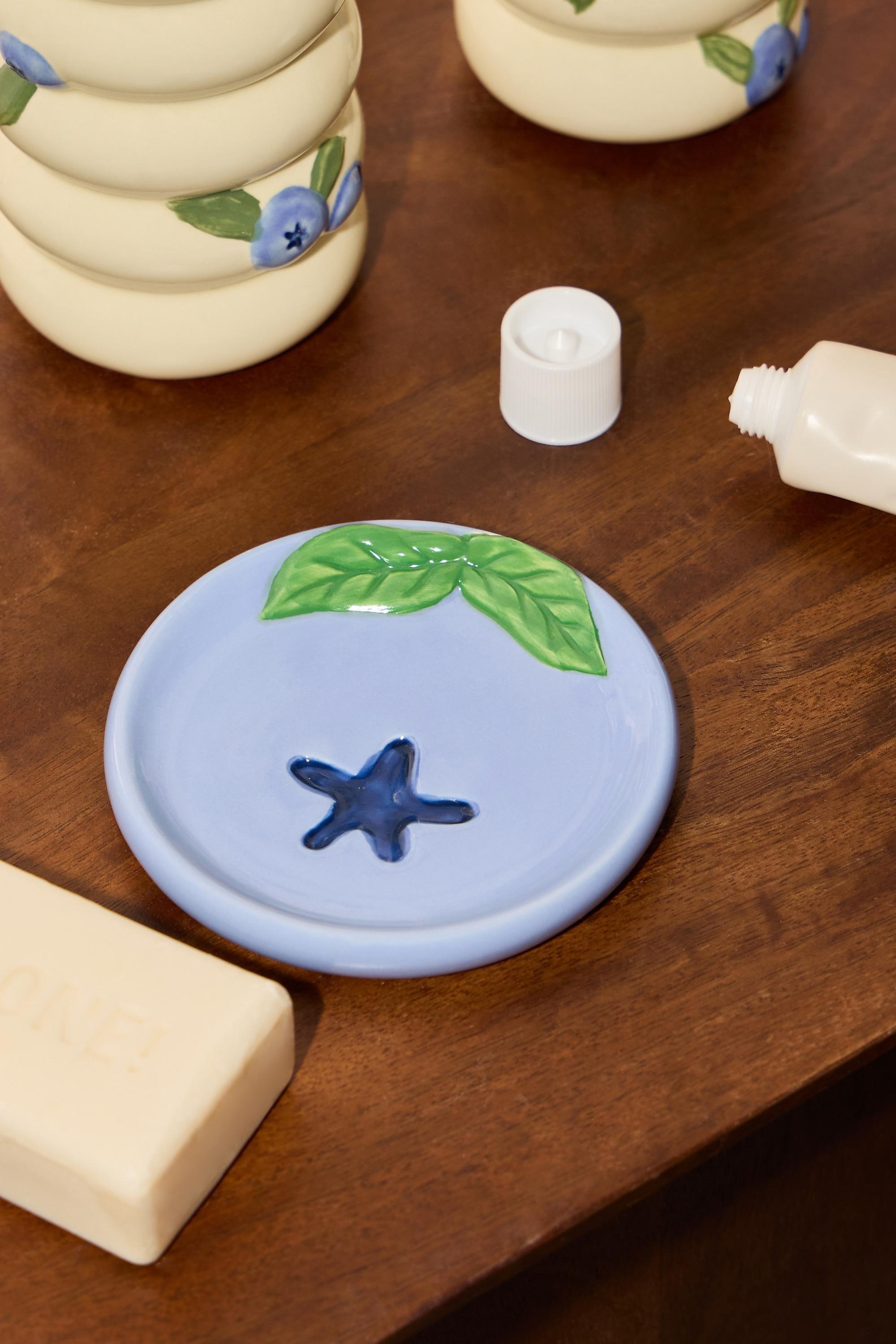 Blue Blueberry Soap Dish, BLUE, large image number 0
