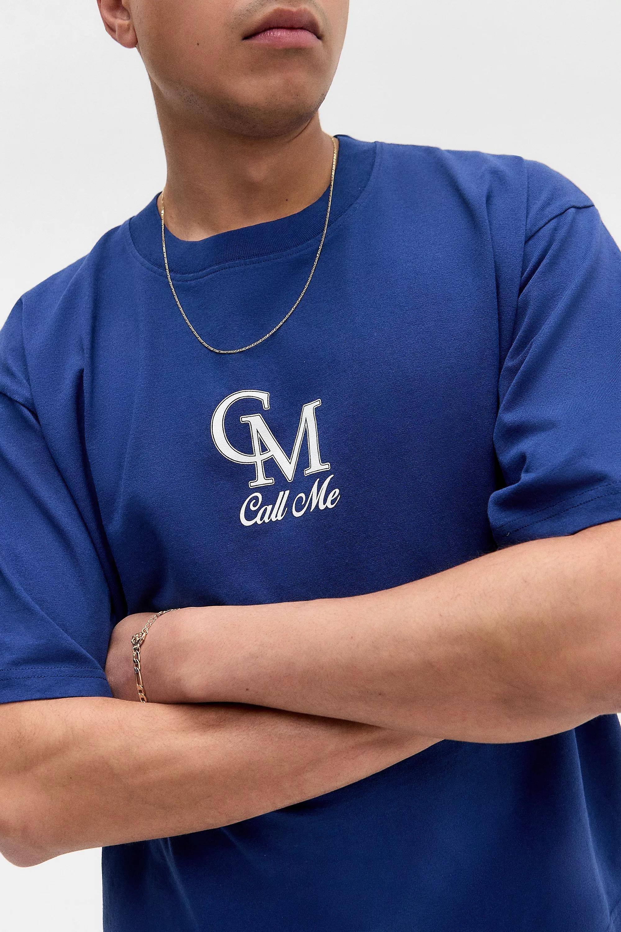 Navy Uo Navy Heavy Call Me T-Shirt, , large image number 2