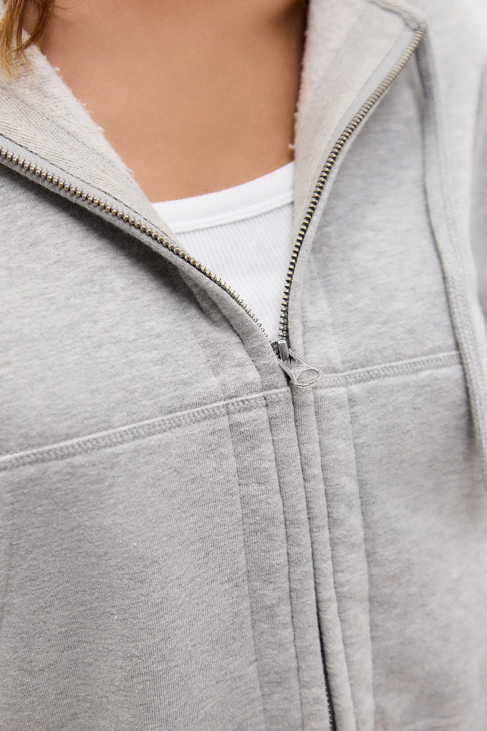 Grey Bdg Easy Zip-Through Hoodie, , large image number 3