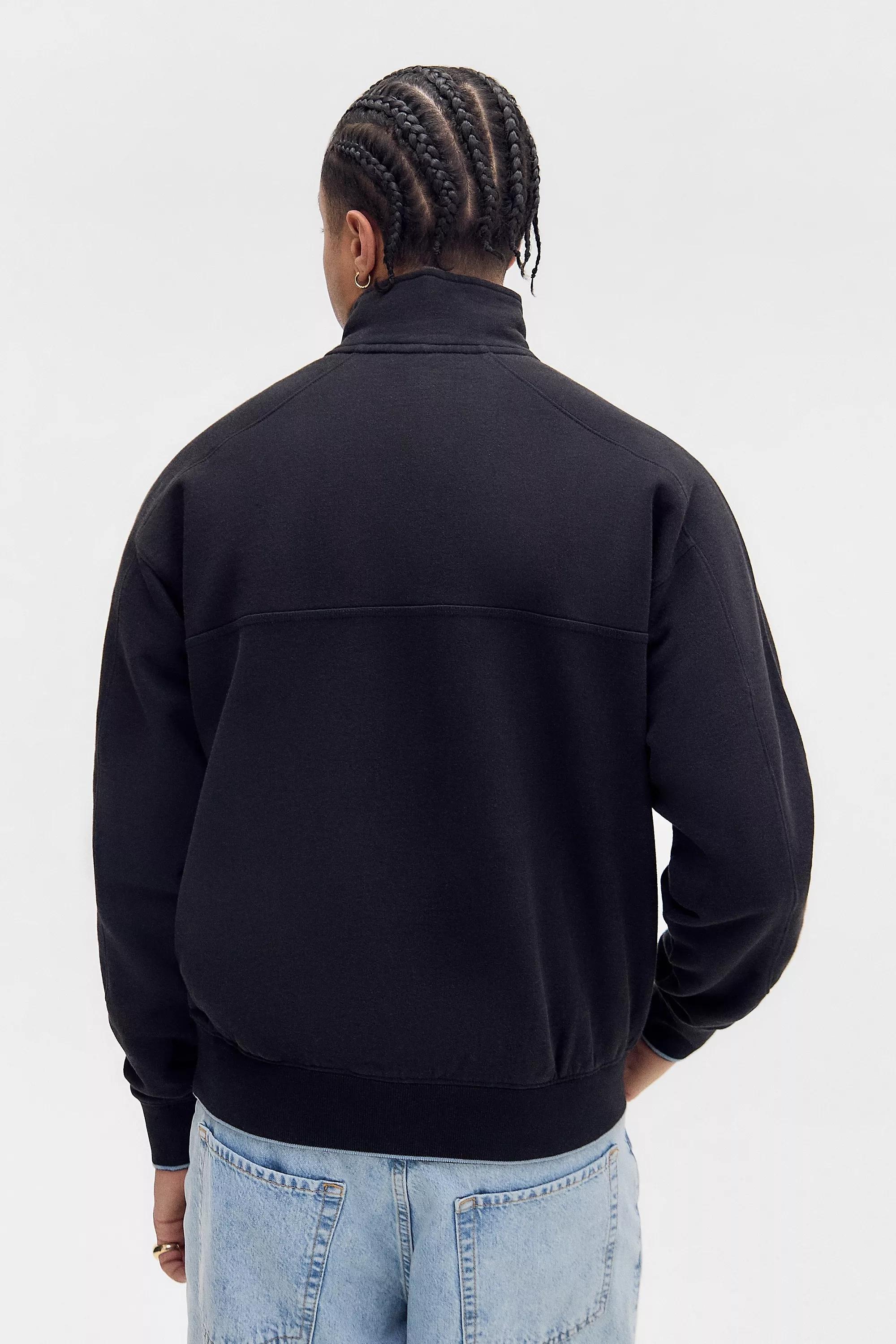 Black iets frans... Panel Mock Neck Sweatshirt, BLK, large image number 3