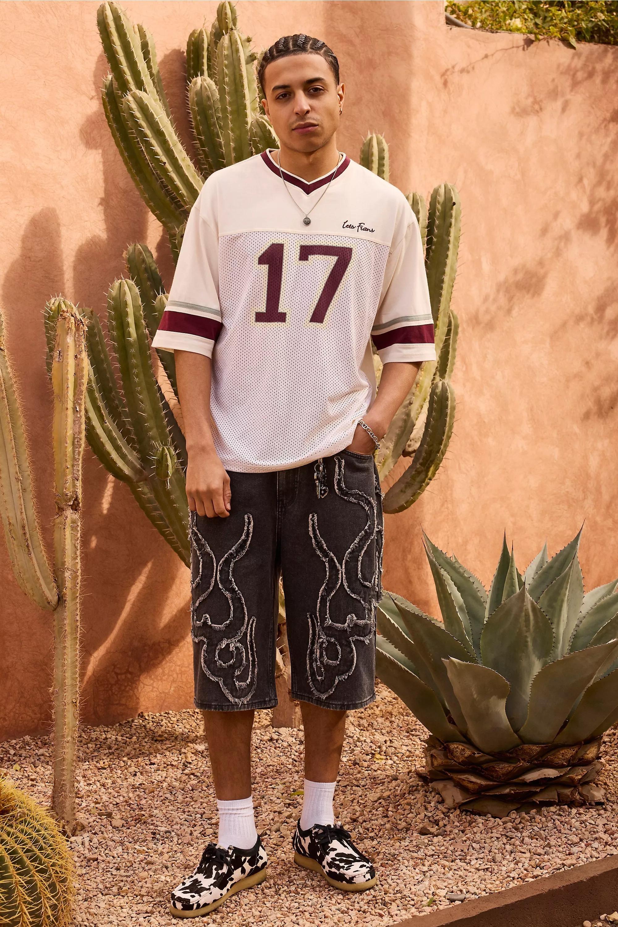 White Relaxed Printed T-Shirt, CREME, medium