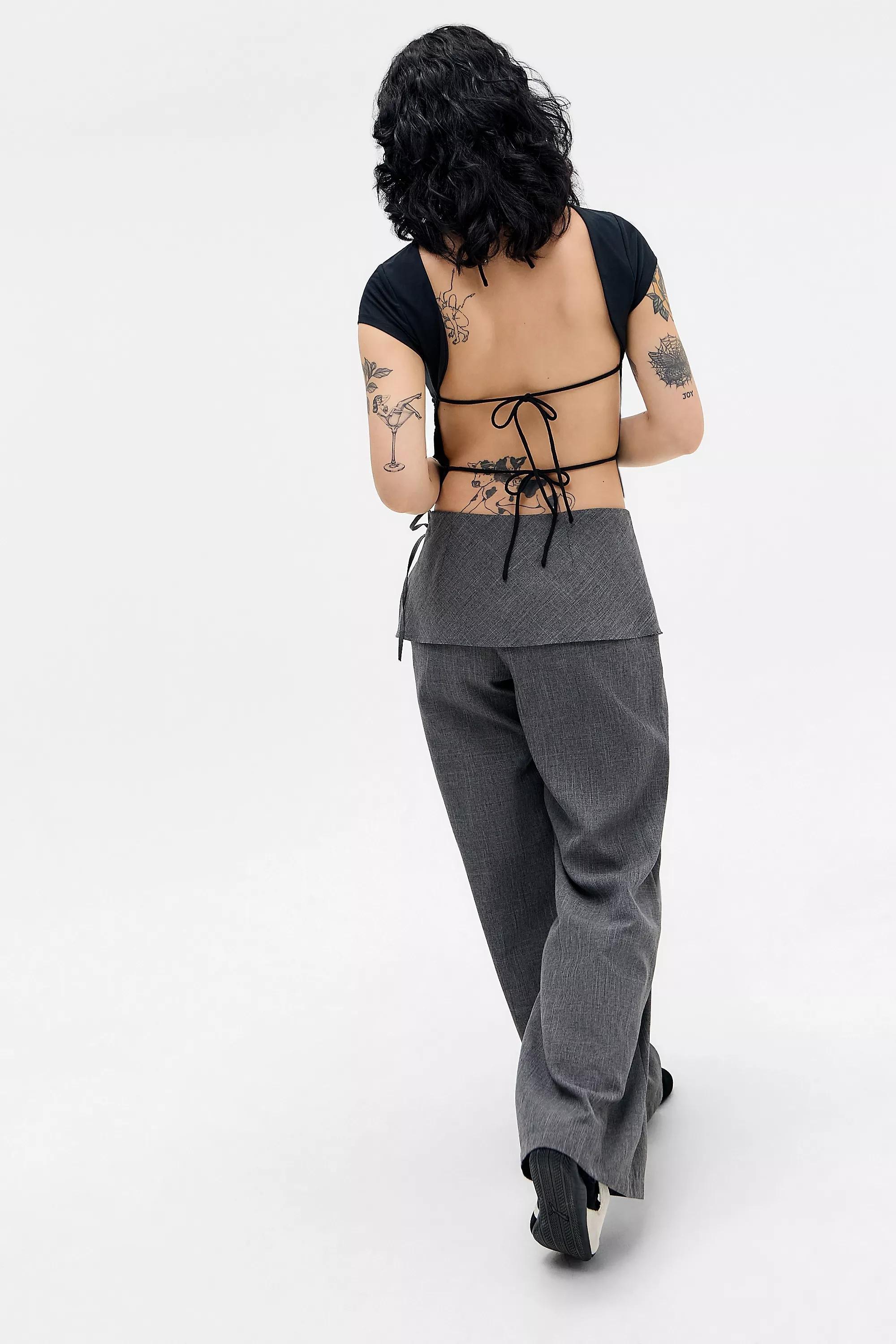 BLACK Kimchi Blue Dani Open-Back T-Shirt, BLK, large image number 2