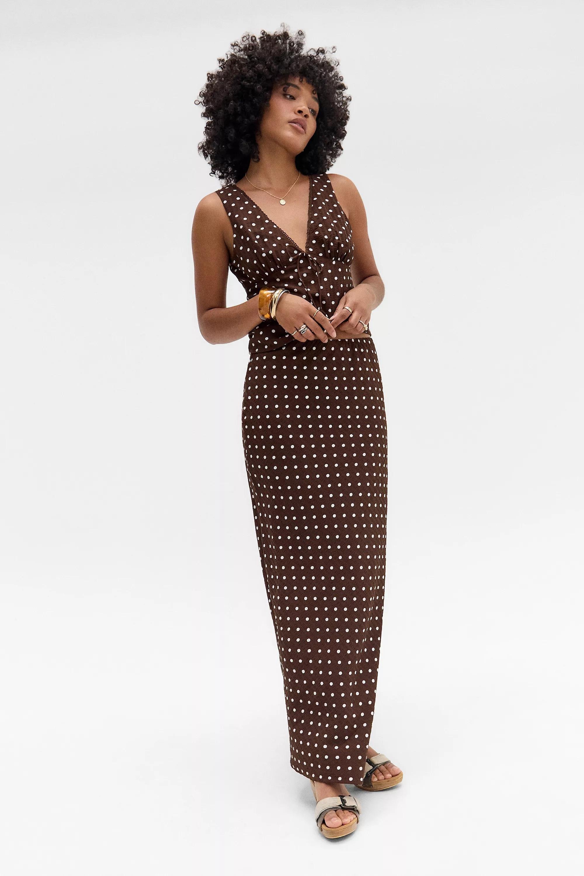 UO Chai Polka Dot Top, , large image number 1